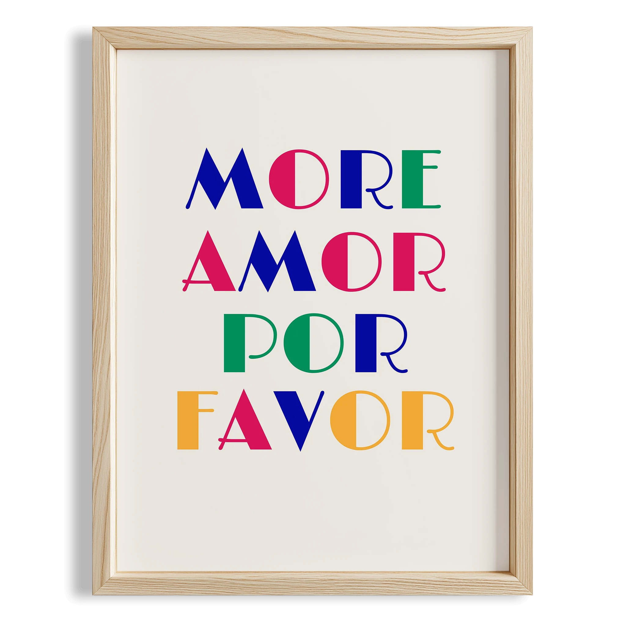 More Amore Por Favor İspanyolca Tipografi Mutfak Duvar Tablosu
