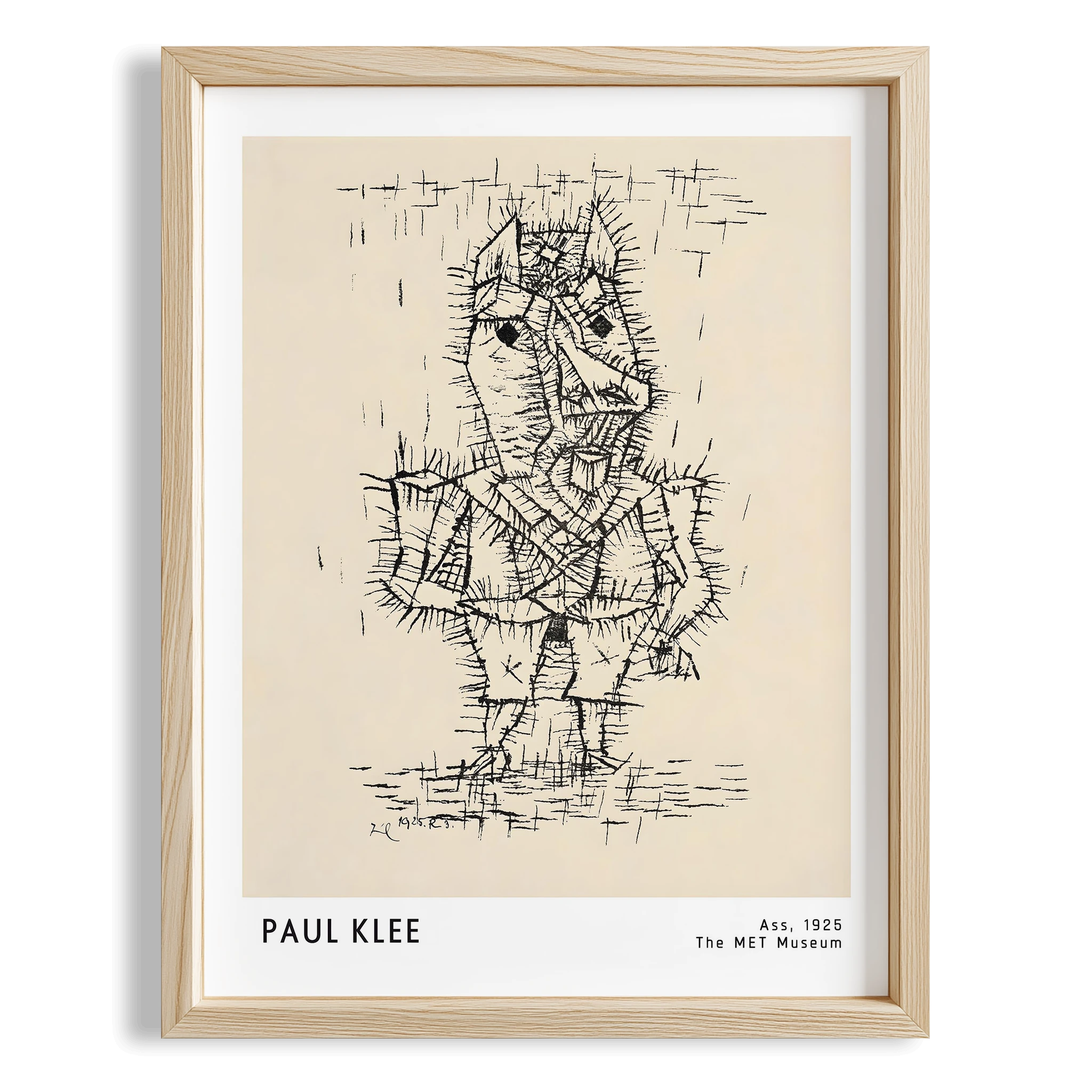 Paul Klee Eşek 1925 Suluboya I Duvar Tablosu