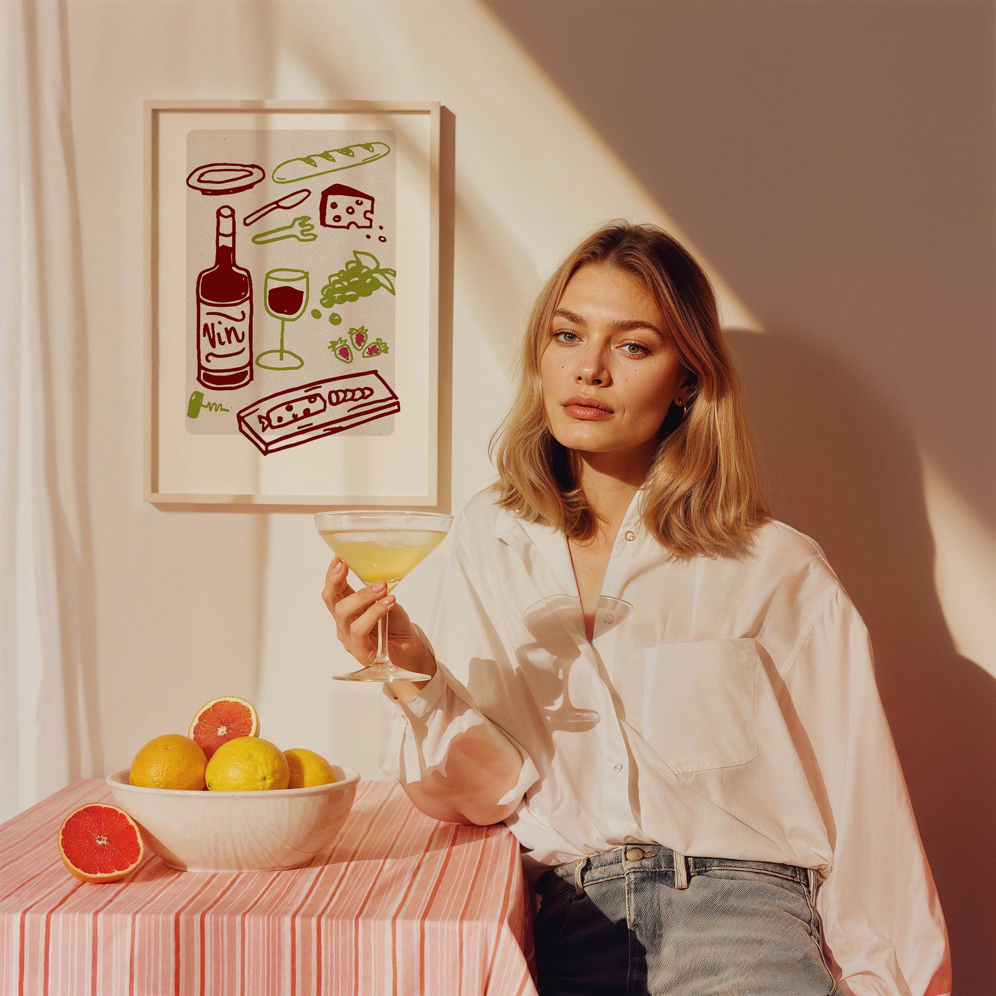 İtalyan Aperitifleri Akdeniz İtalya Koleksiyonu Mutfak Duvar Tablosu