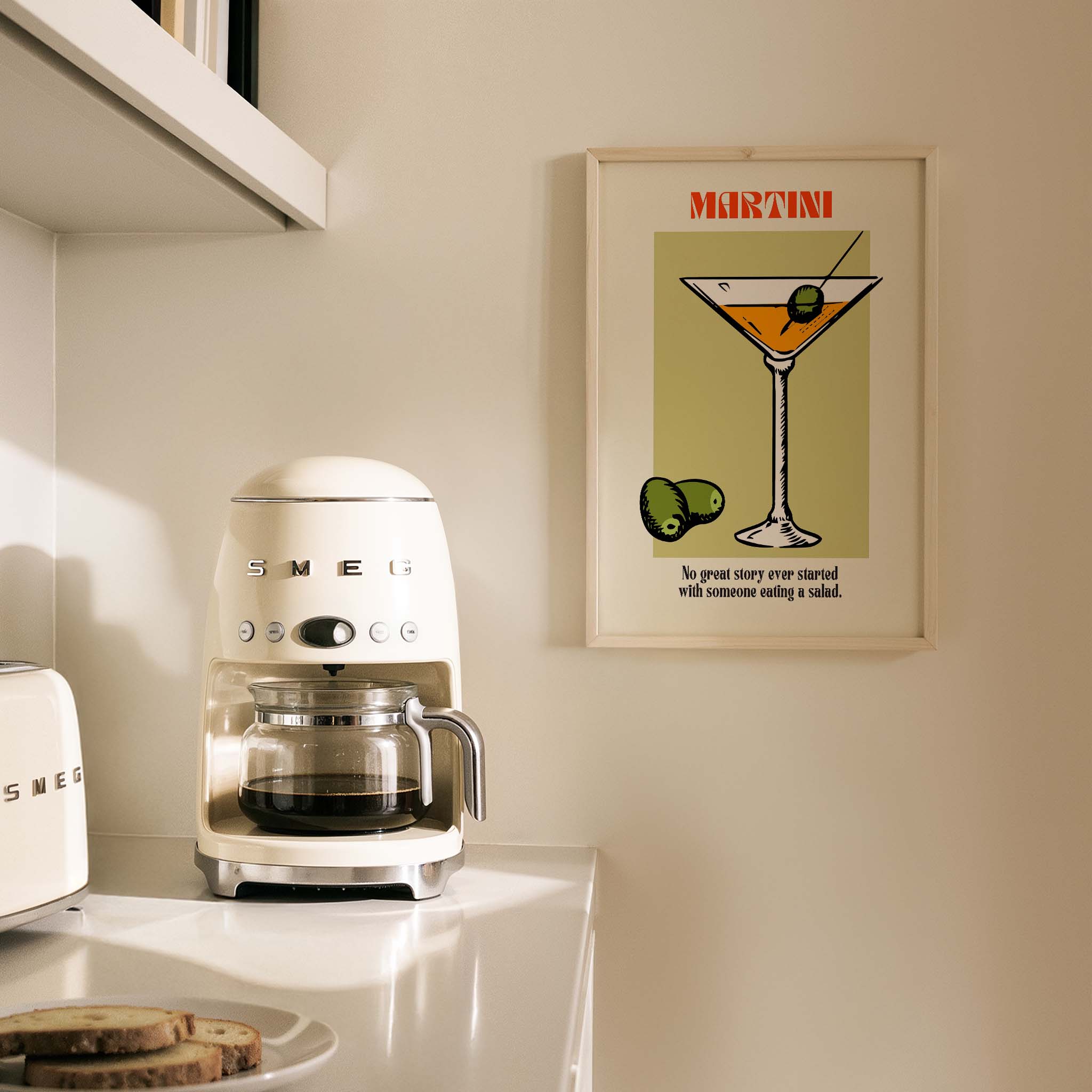 Martini Kokteyller Mutfak Duvar Tablosu