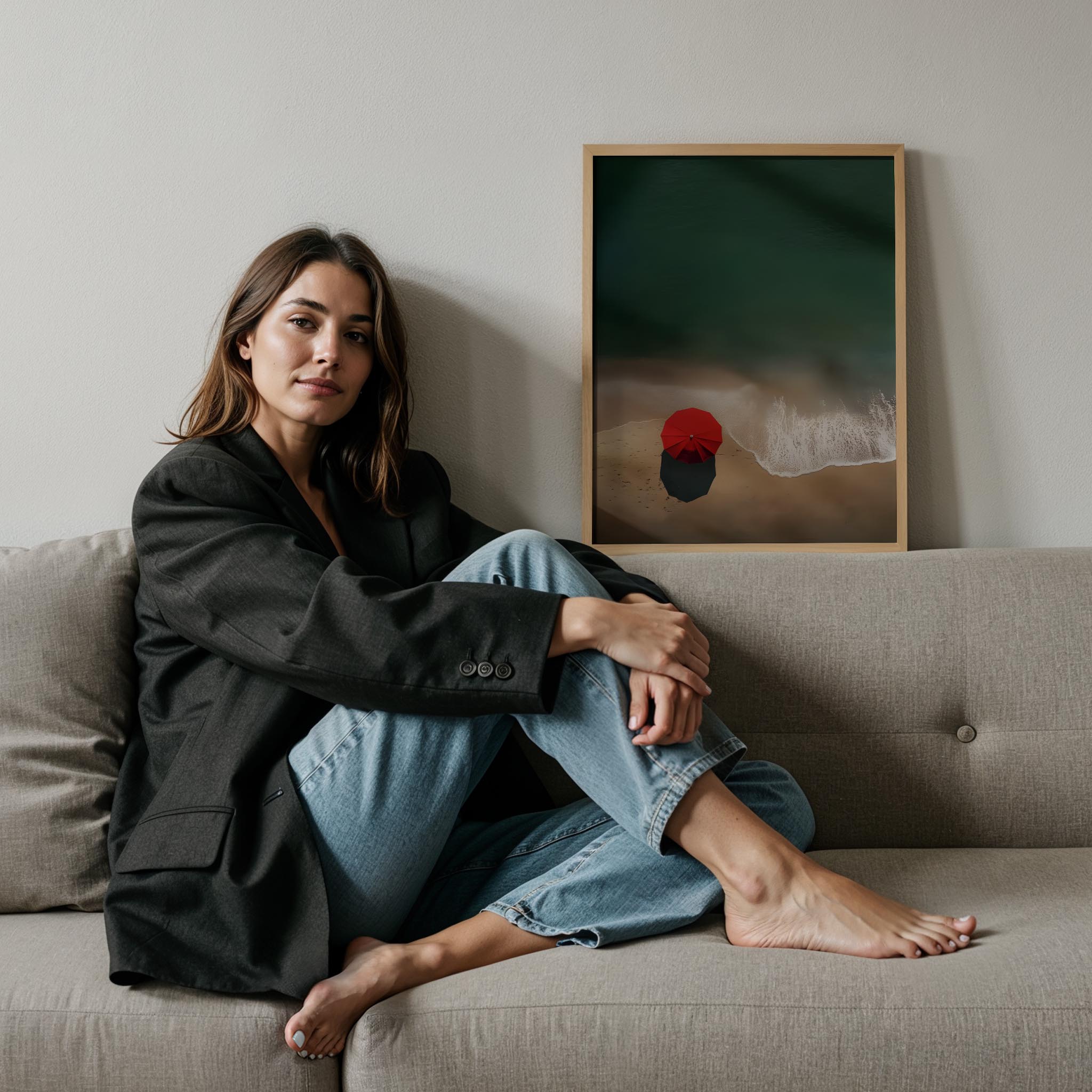 Kıyı Manzarası I - Kırmızı Şapka