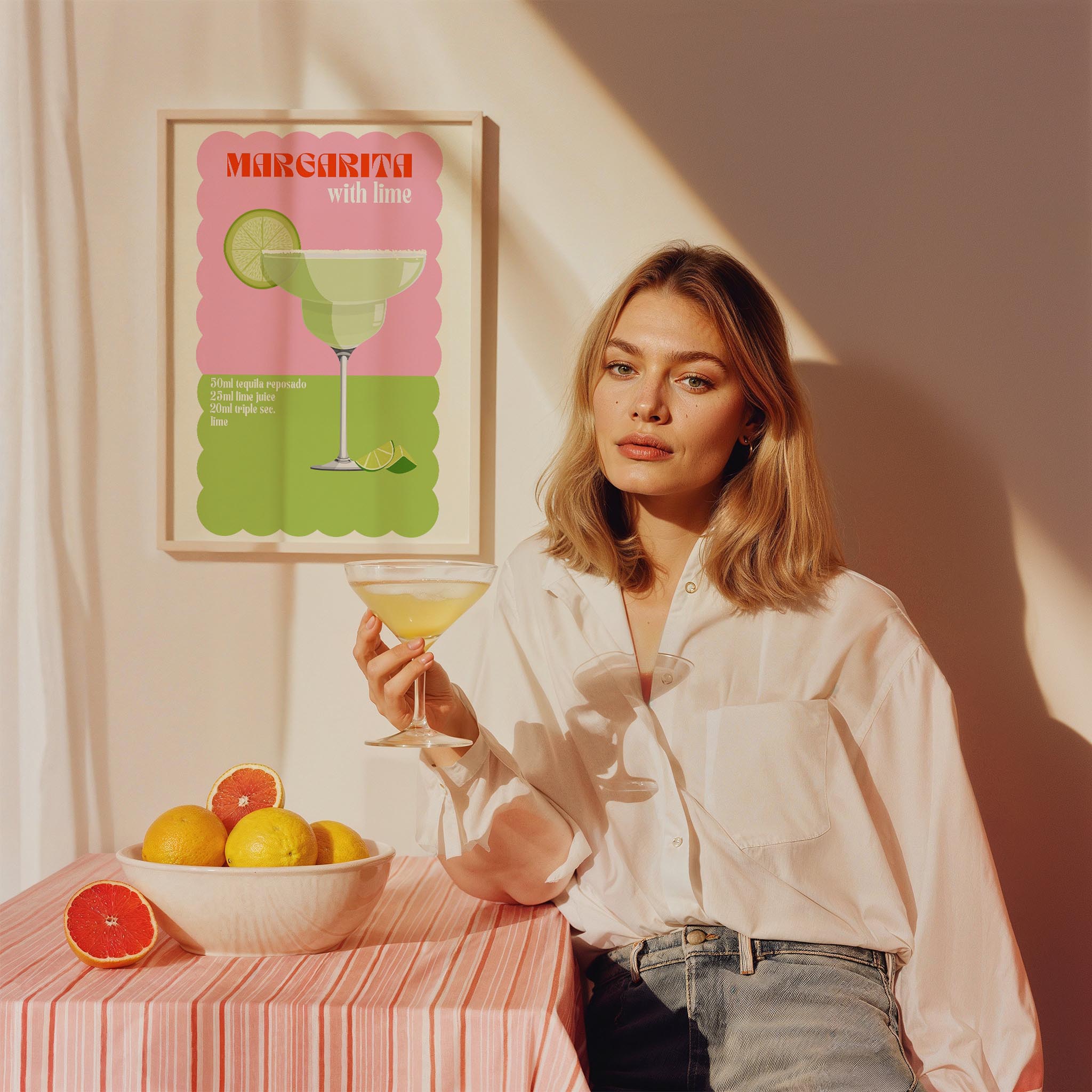 Margarita Kokteyller Mutfak Duvar Tablosu