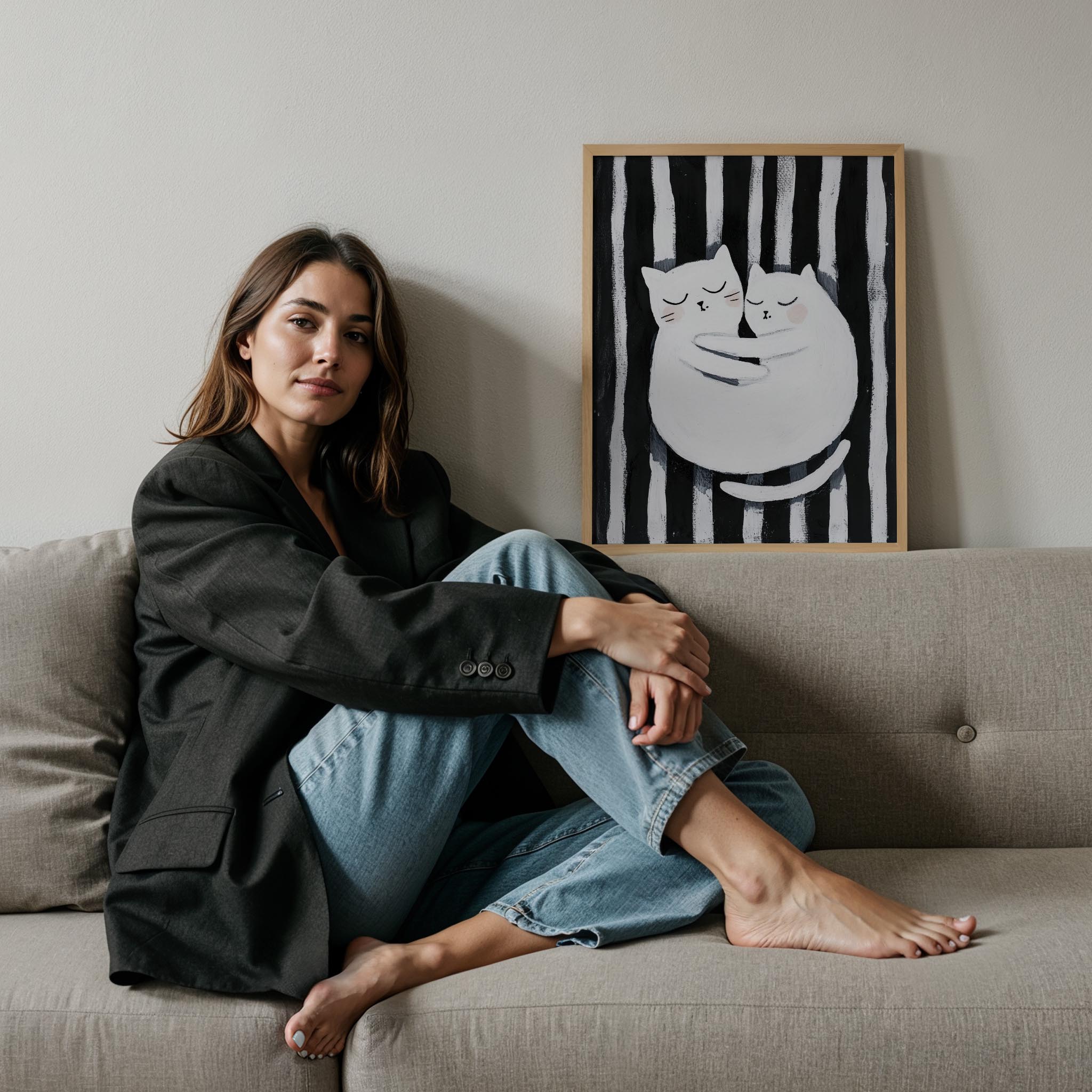 Kedi Portre XIX - Siyah Çizgili Çift Kedi