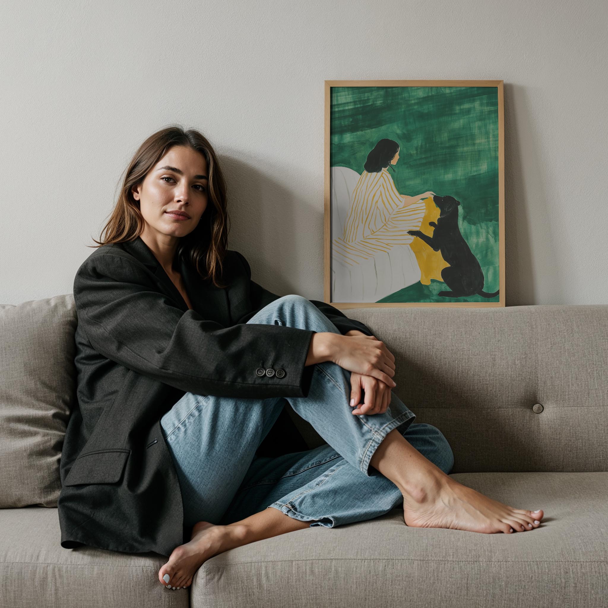 Kadın ve Köpek II - Zümrüt