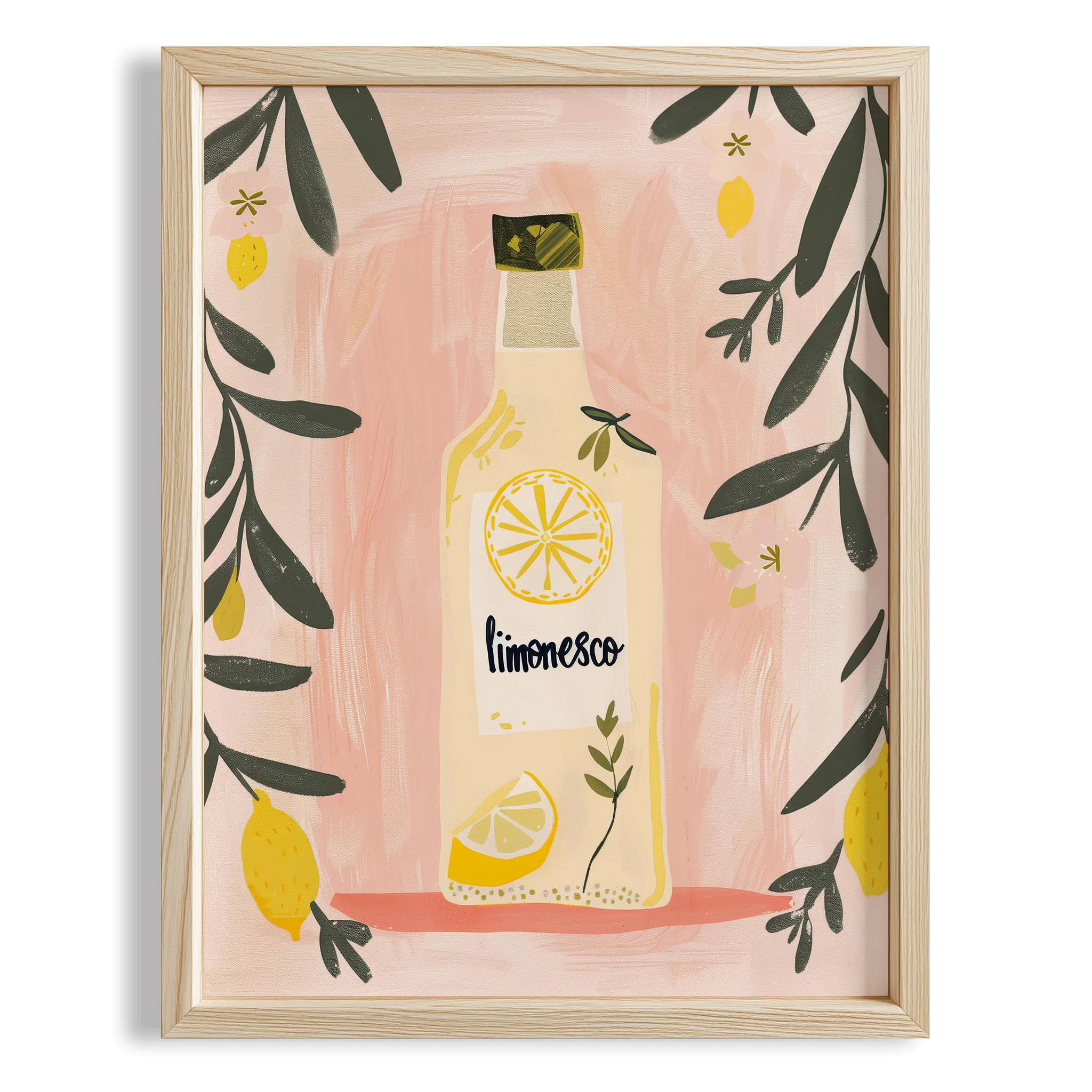 Limoncello Natürmort Akdeniz İtalya Koleksiyonu Mutfak Duvar Tablosu