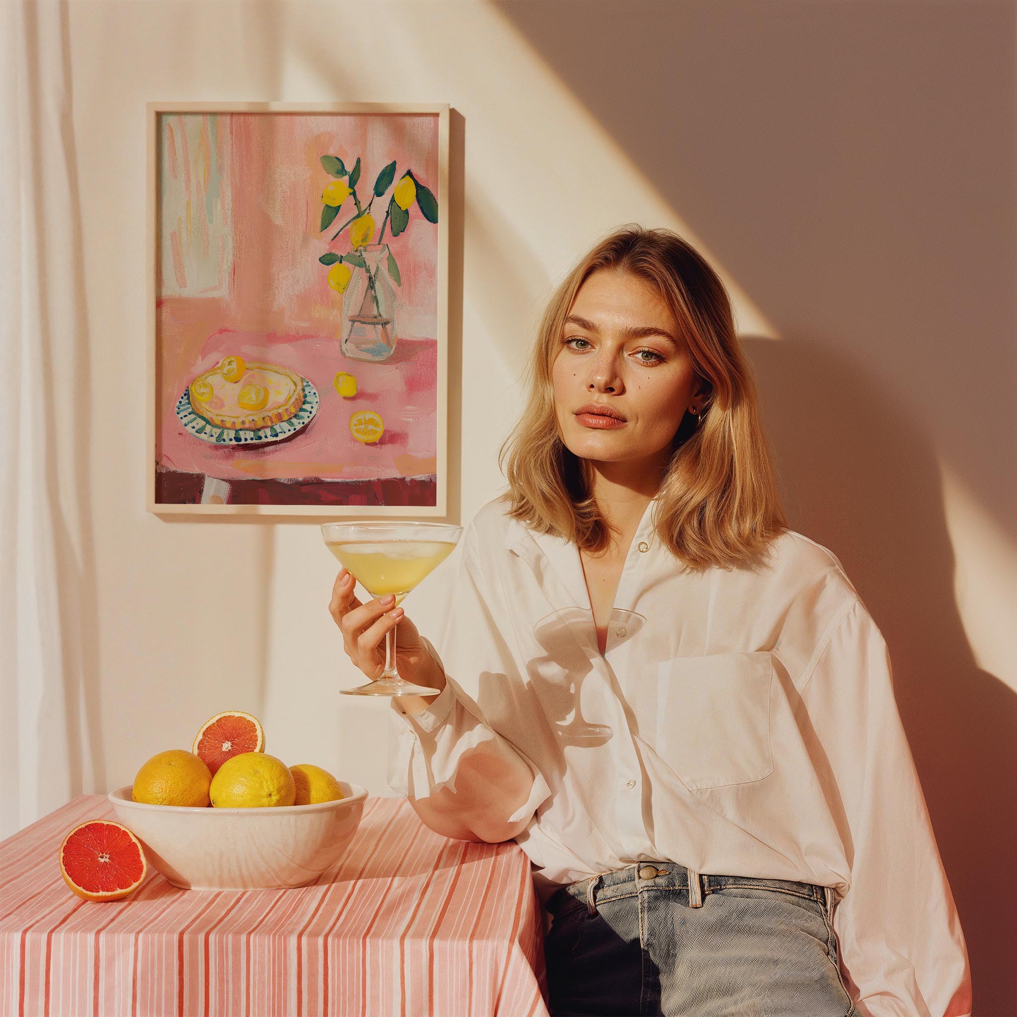 Masada Limonlu Turta Akdeniz İtalya Koleksiyonu Mutfak Duvar Tablosu