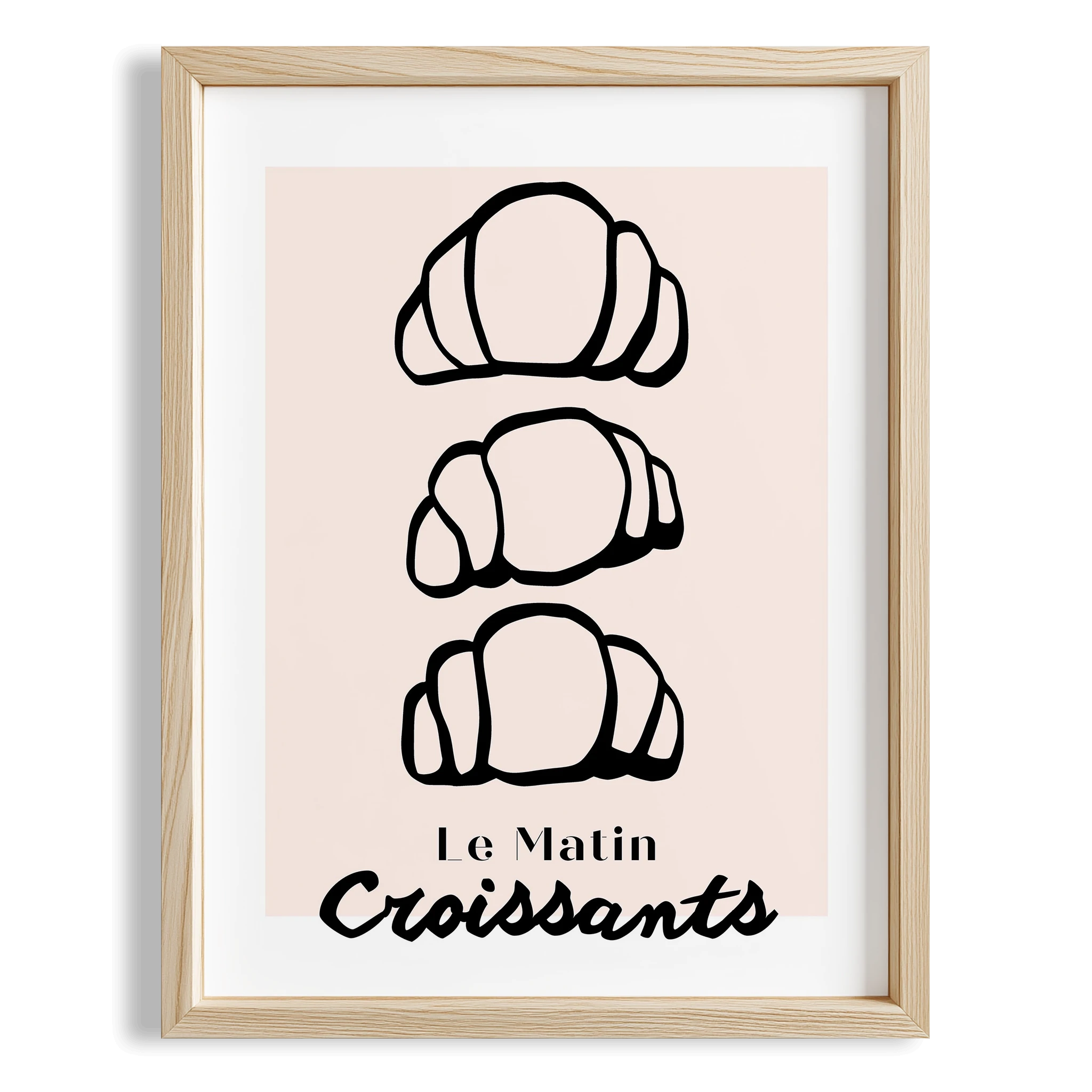 Le Matin Croissants Fransız Sabah Koleksiyonu Mutfak Duvar Tablosu III