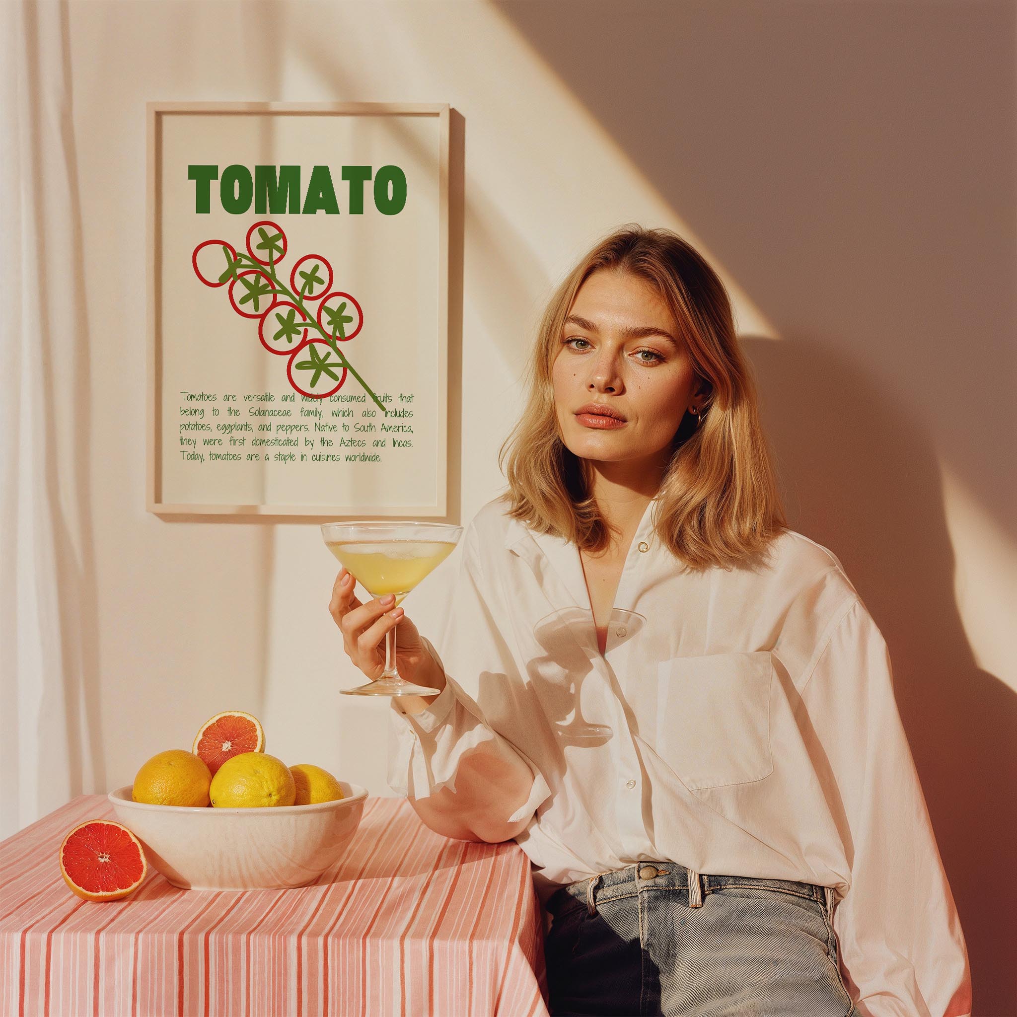 Domates Meyveler Mutfak Duvar Tablosu II