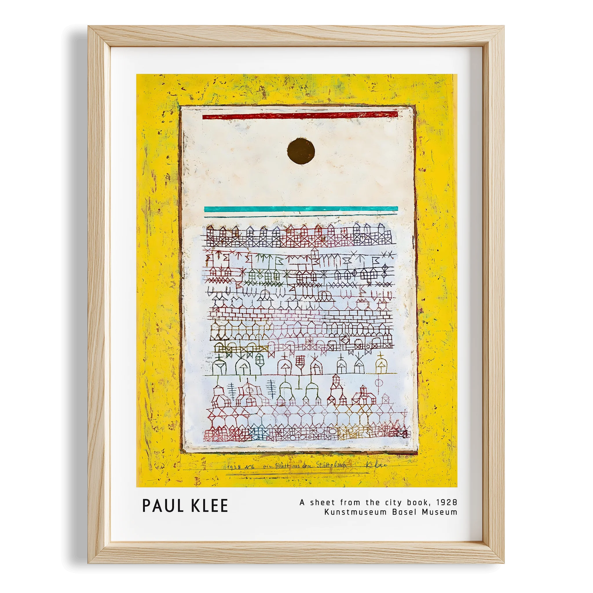 Paul Klee Şehir Kitabından Bir Yaprak 1928 Suluboya I Duvar Tablosu