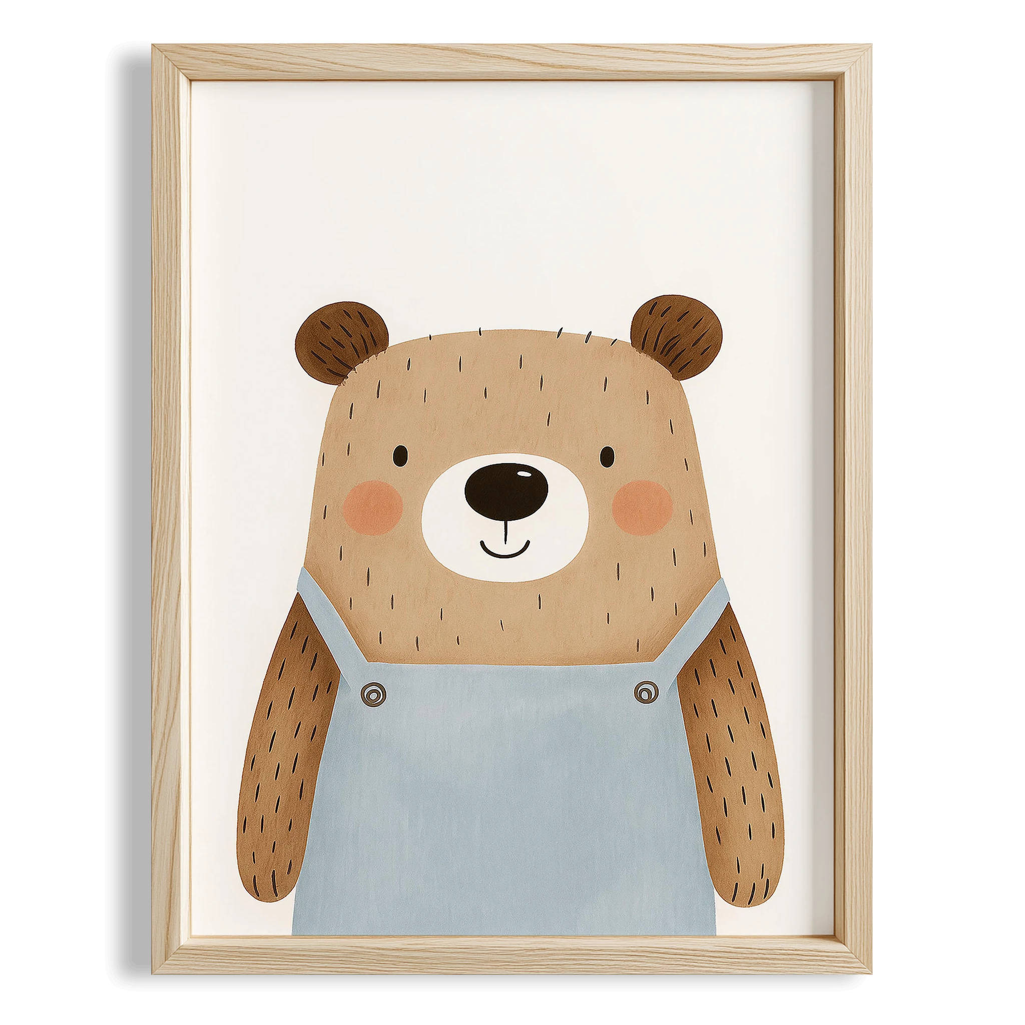 Sevimli Ayıcık Hayvan Temalı Çocuk Odası Ahşap Tablo