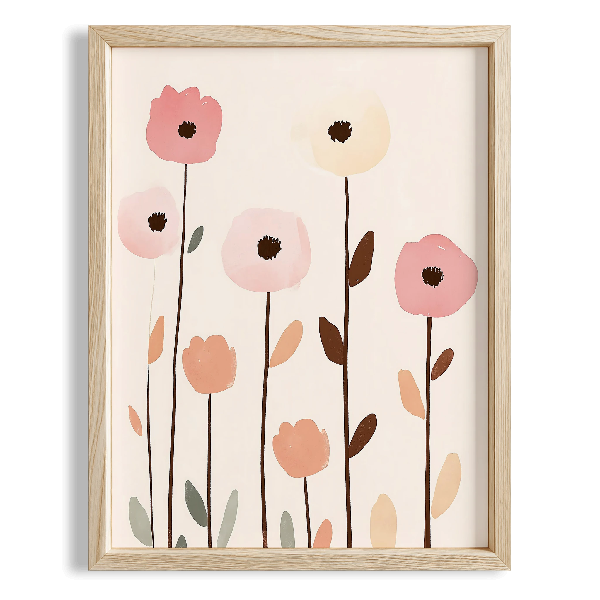 Bohem Laleler Kız Çocuk Odası Ahşap Tablo