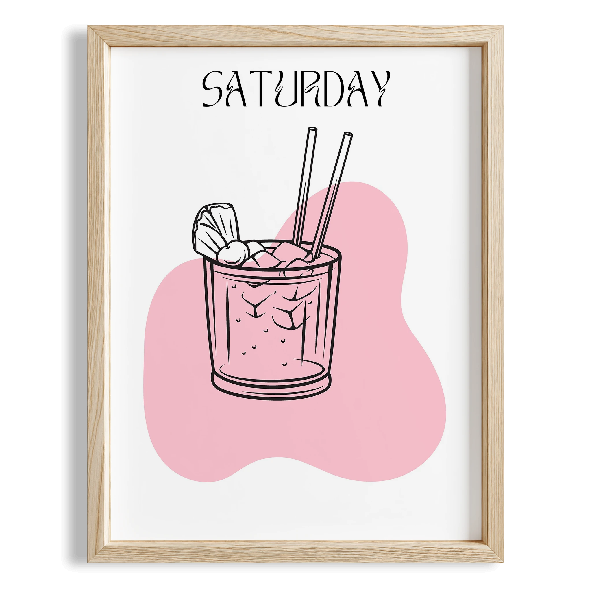 Cumartesi Günü Weekend Drinks Kokteyl Mutfak Duvar Tablosu