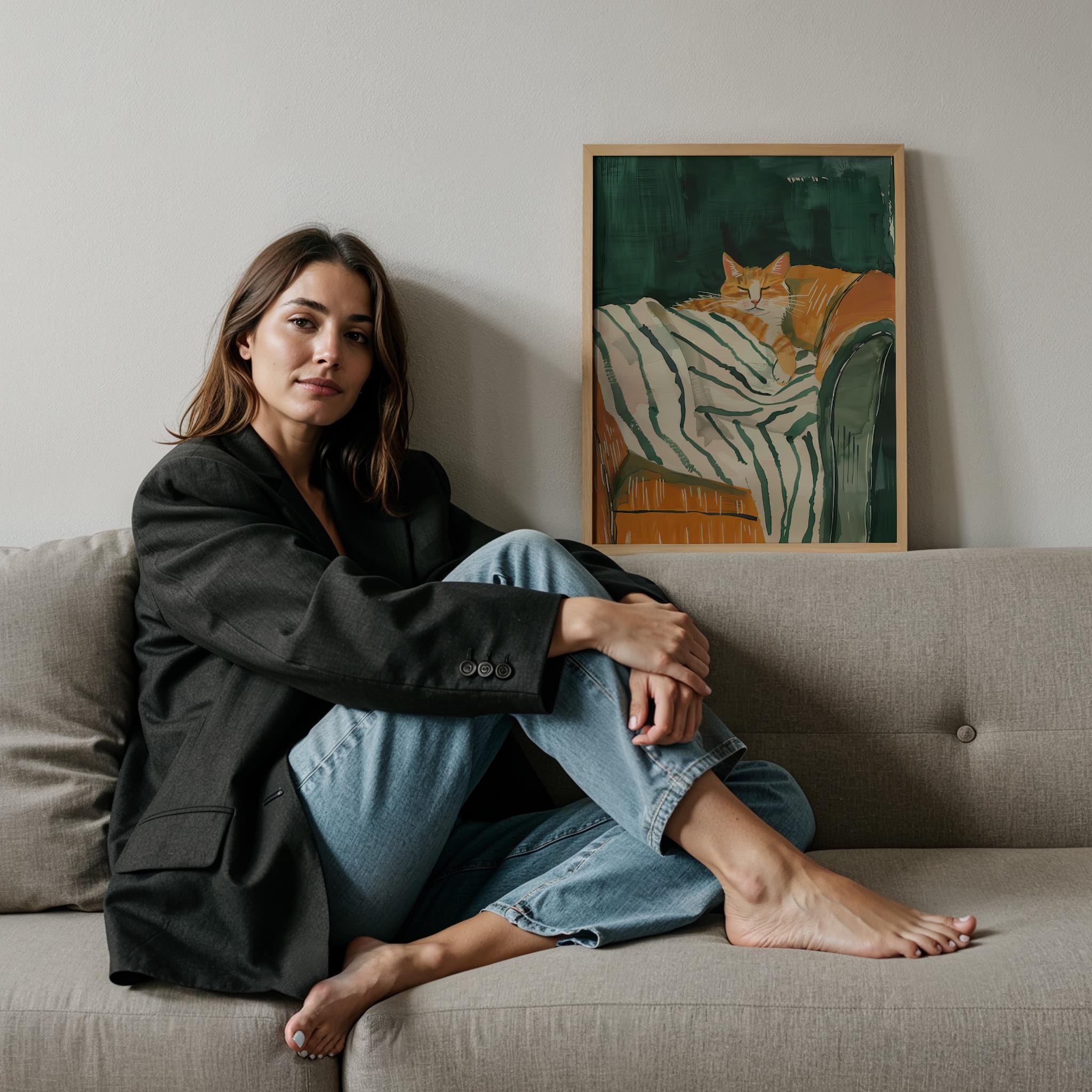 Kedi Portre IV - Zümrüt Çizgili