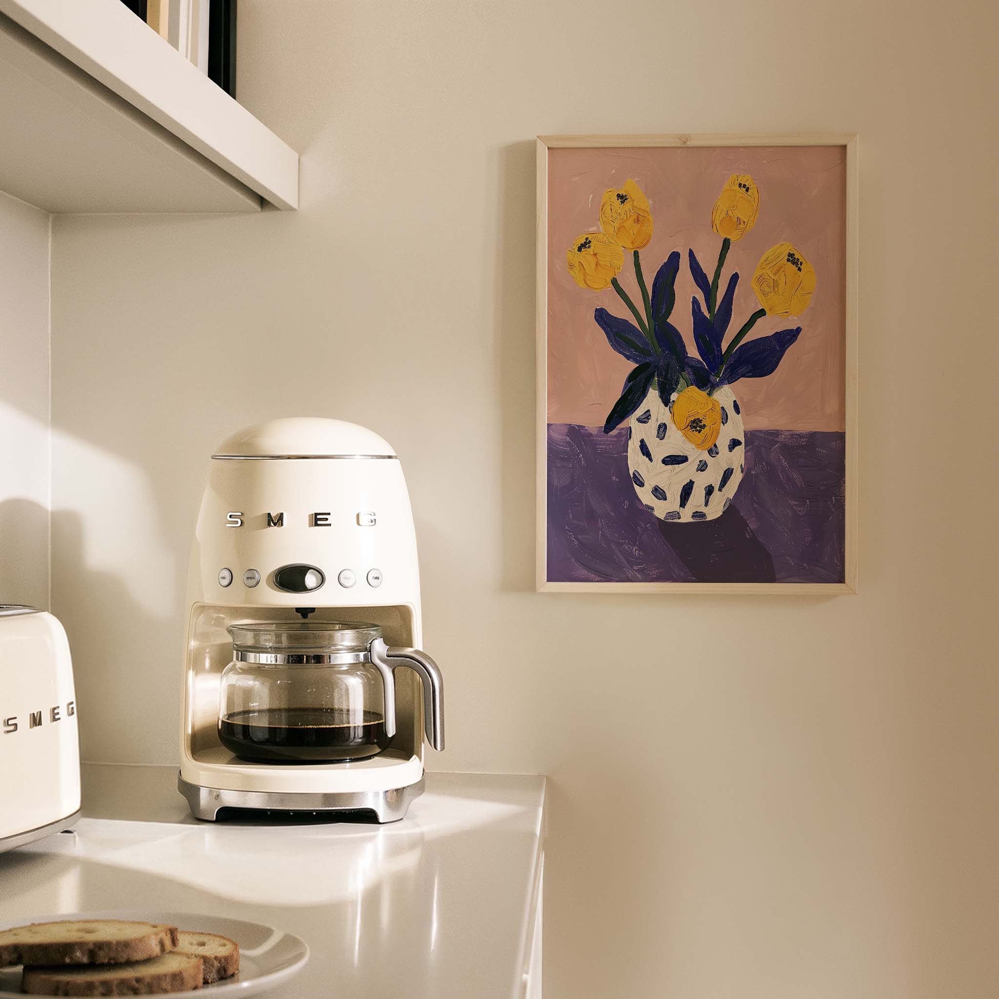 Vazoda Sarı Zambaklar - Duvar Tablosu