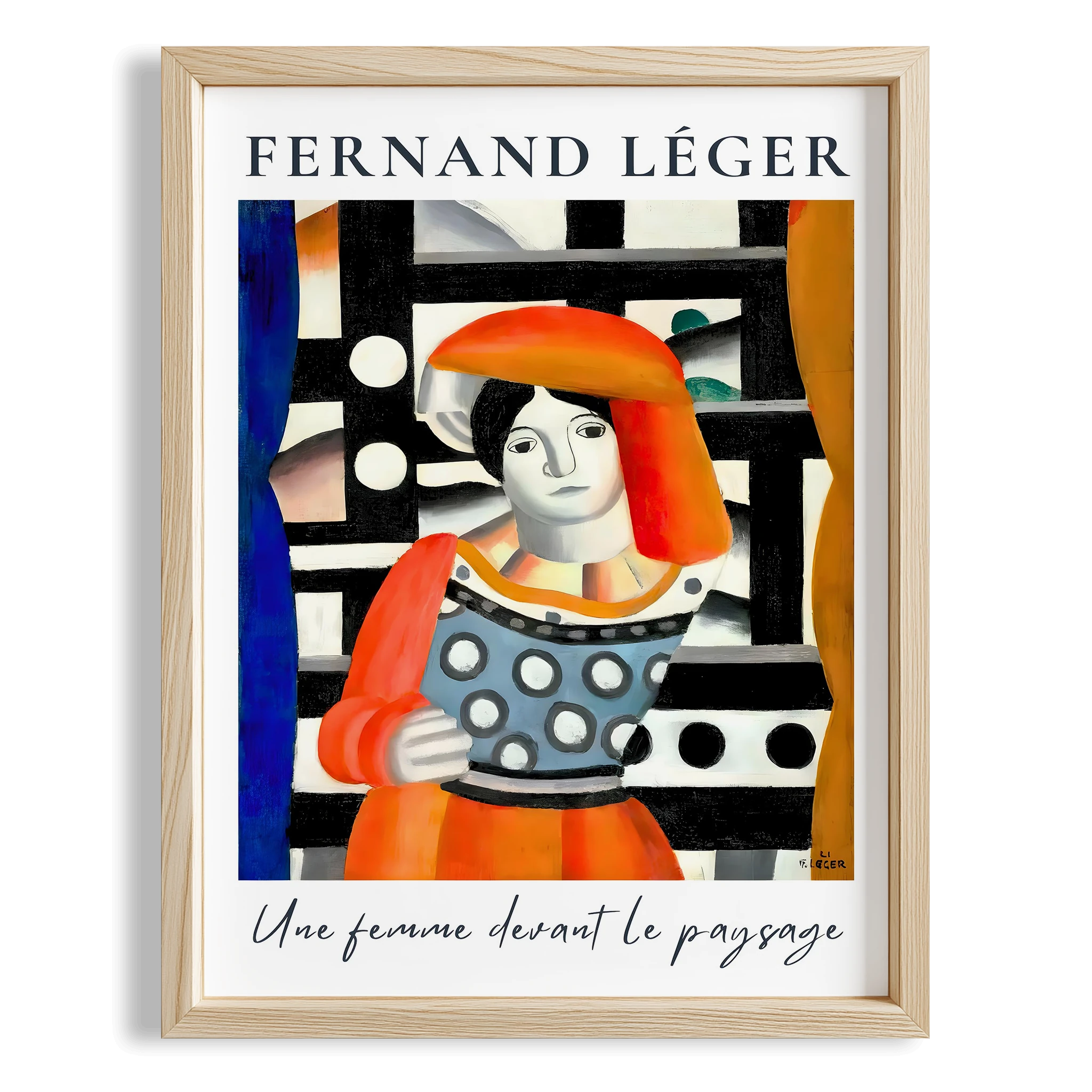 Fernand Leger V Duvar Tablosu