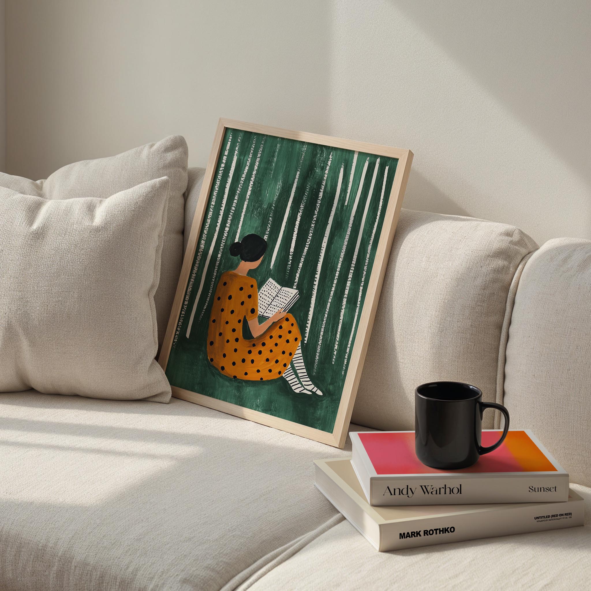 Kadın Portre XXX - Kitap Okuyan Zümrüt