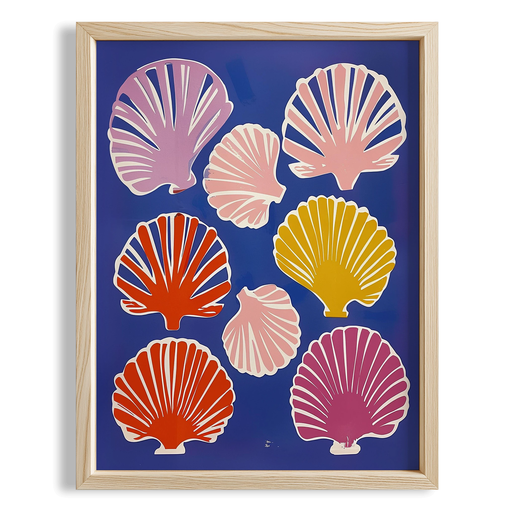 Renkli Deniz Kabukları Coastal Stili - Duvar Tablosu II