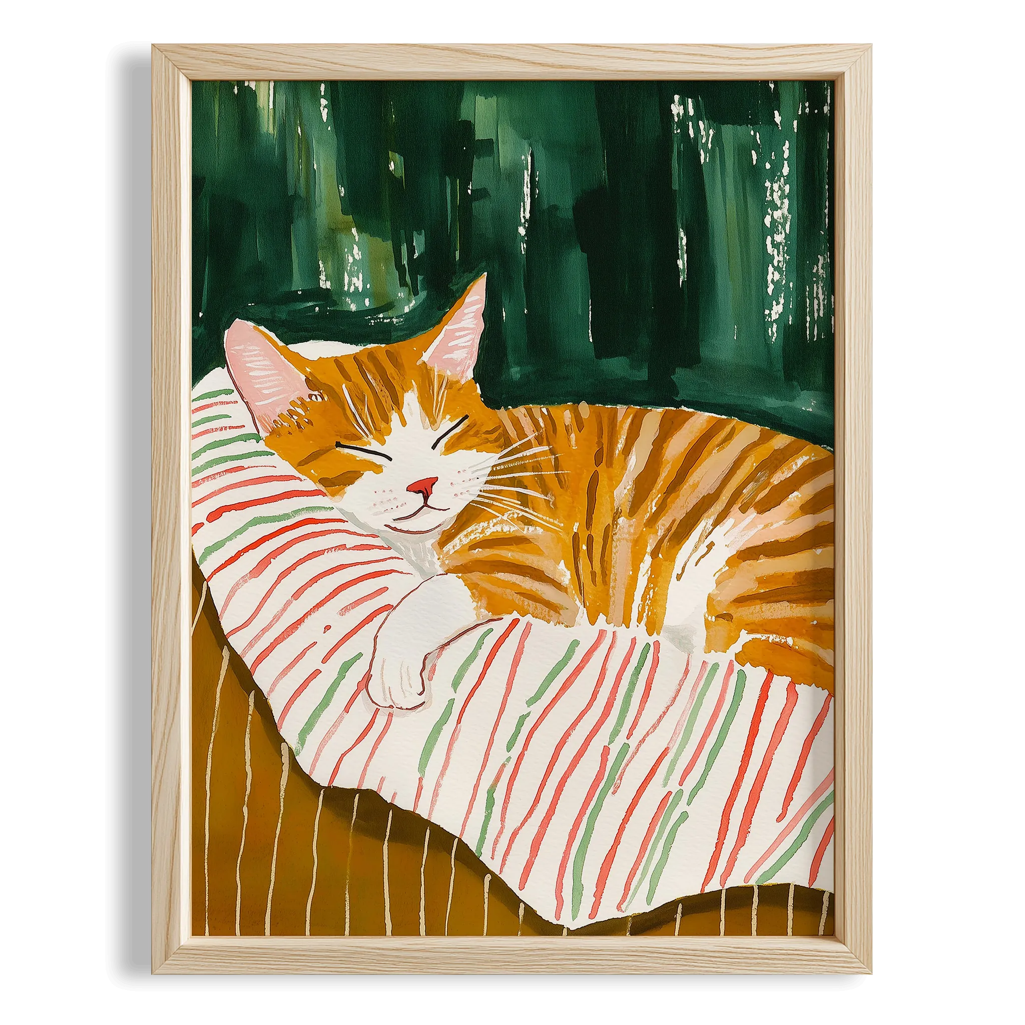 Kedi Portre XVI - Sarman Çizgili Zümrüt