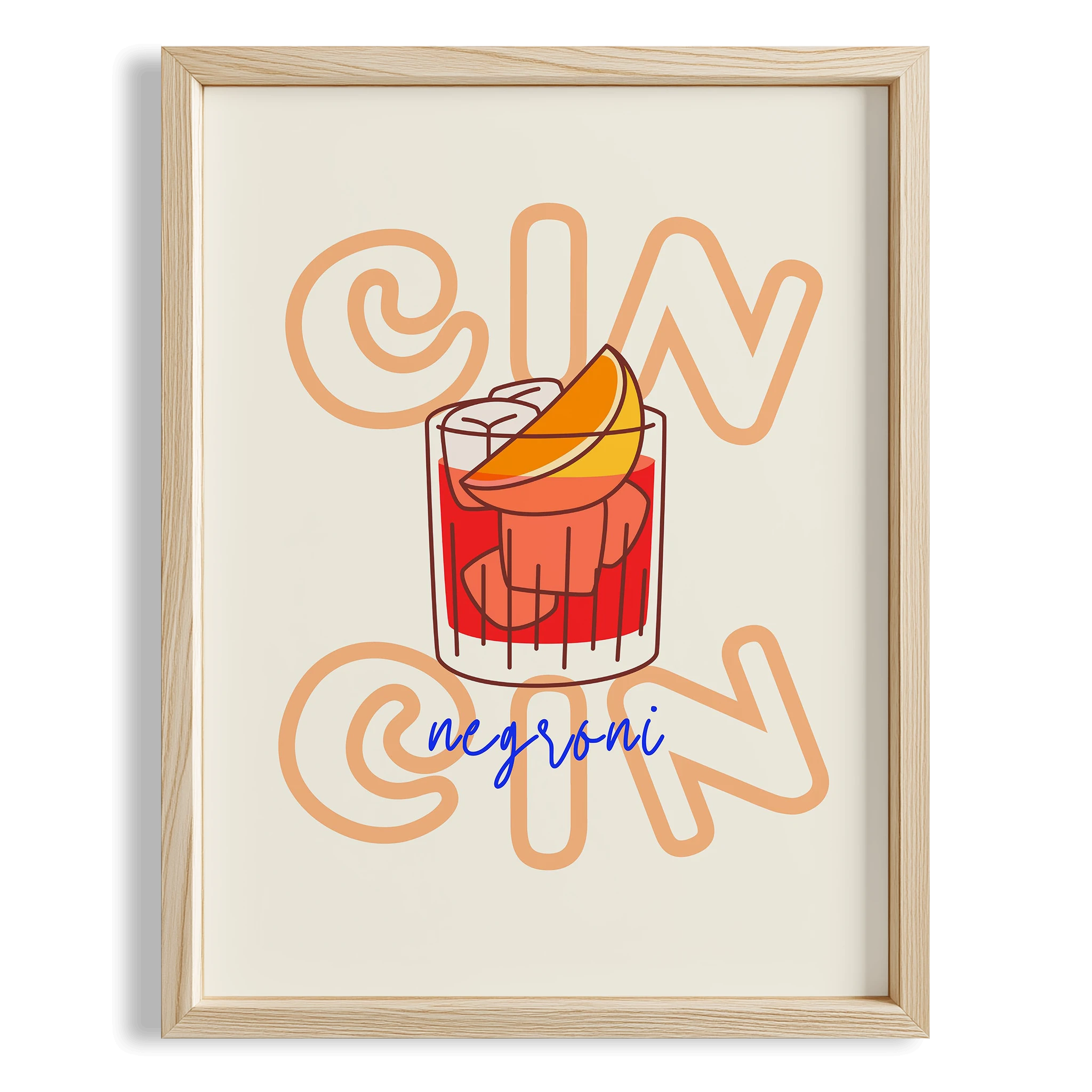 Negroni Kokteyller Mutfak Duvar Tablosu