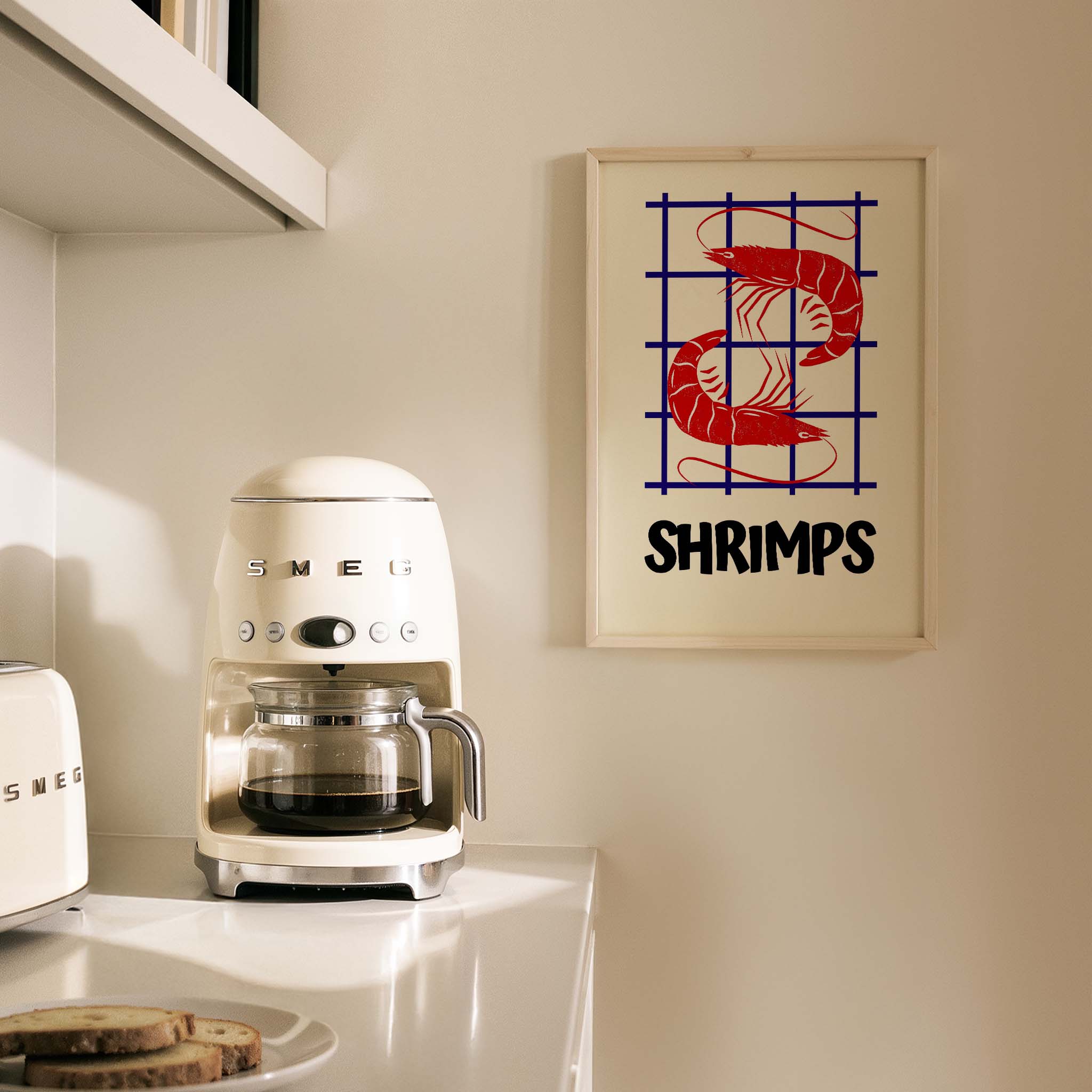 Karidesler Mutfak Duvar Tablosu