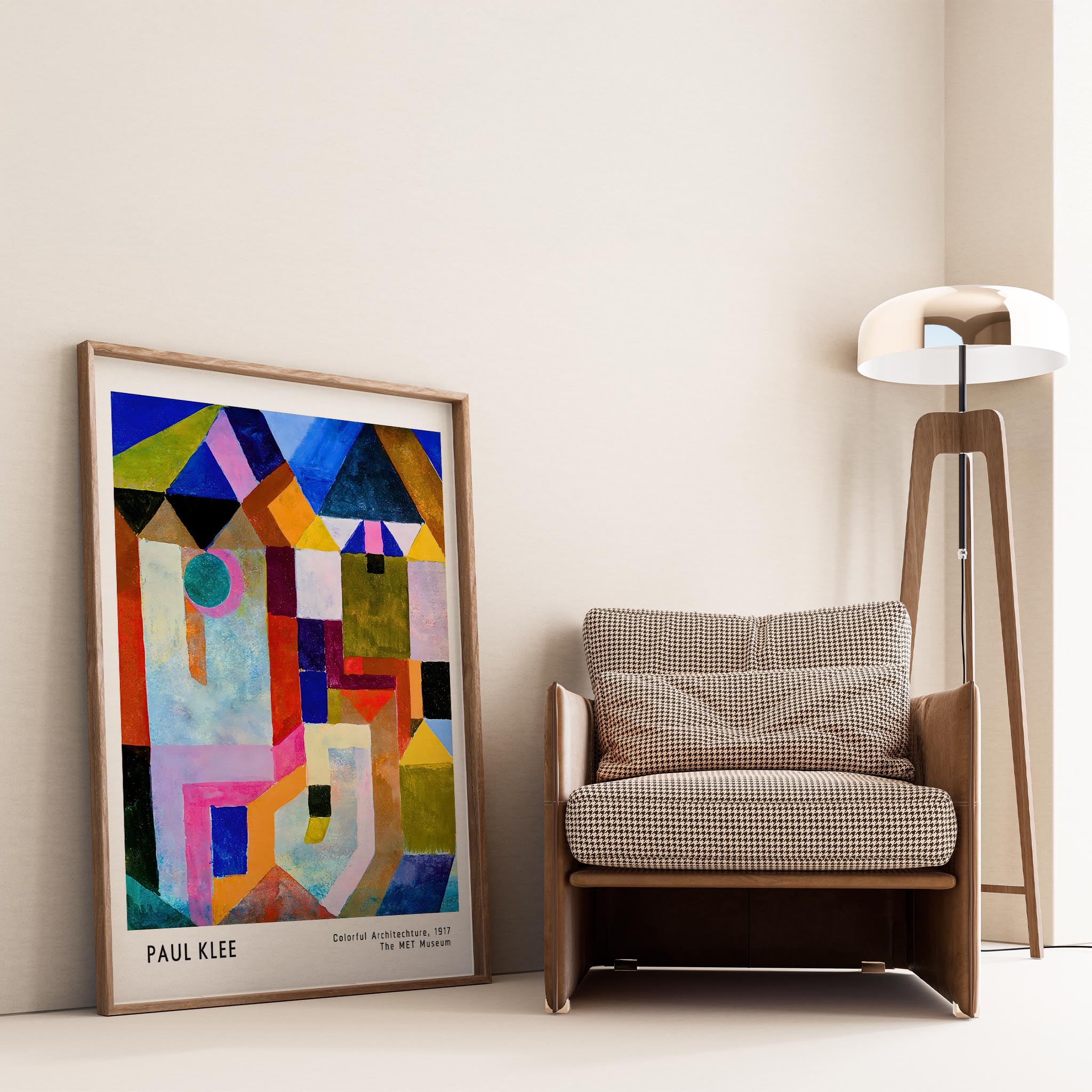 Paul Klee Renkli Mimari 1917 Suluboya I Duvar Tablosu