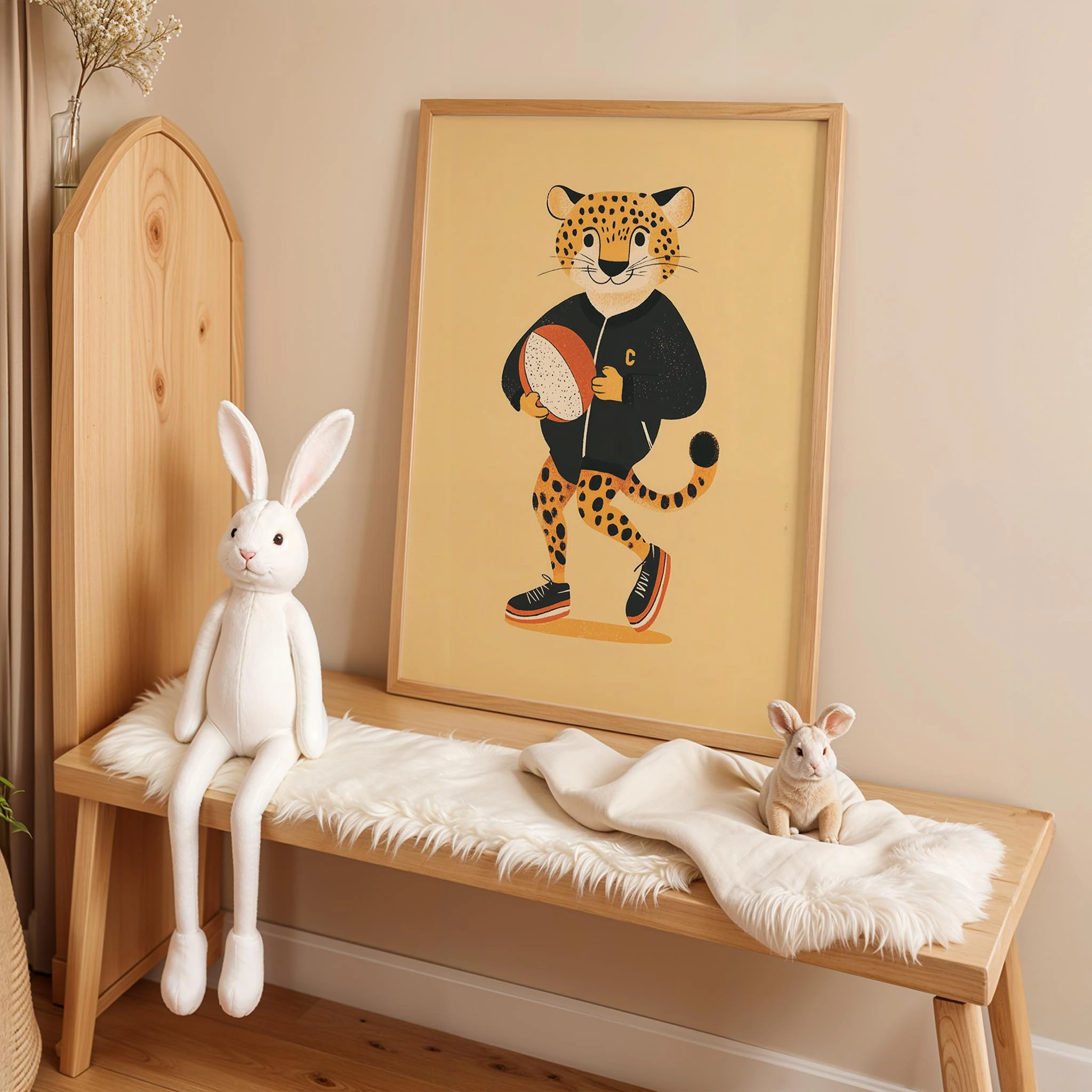 Sporcu Leopar - Krem Fon