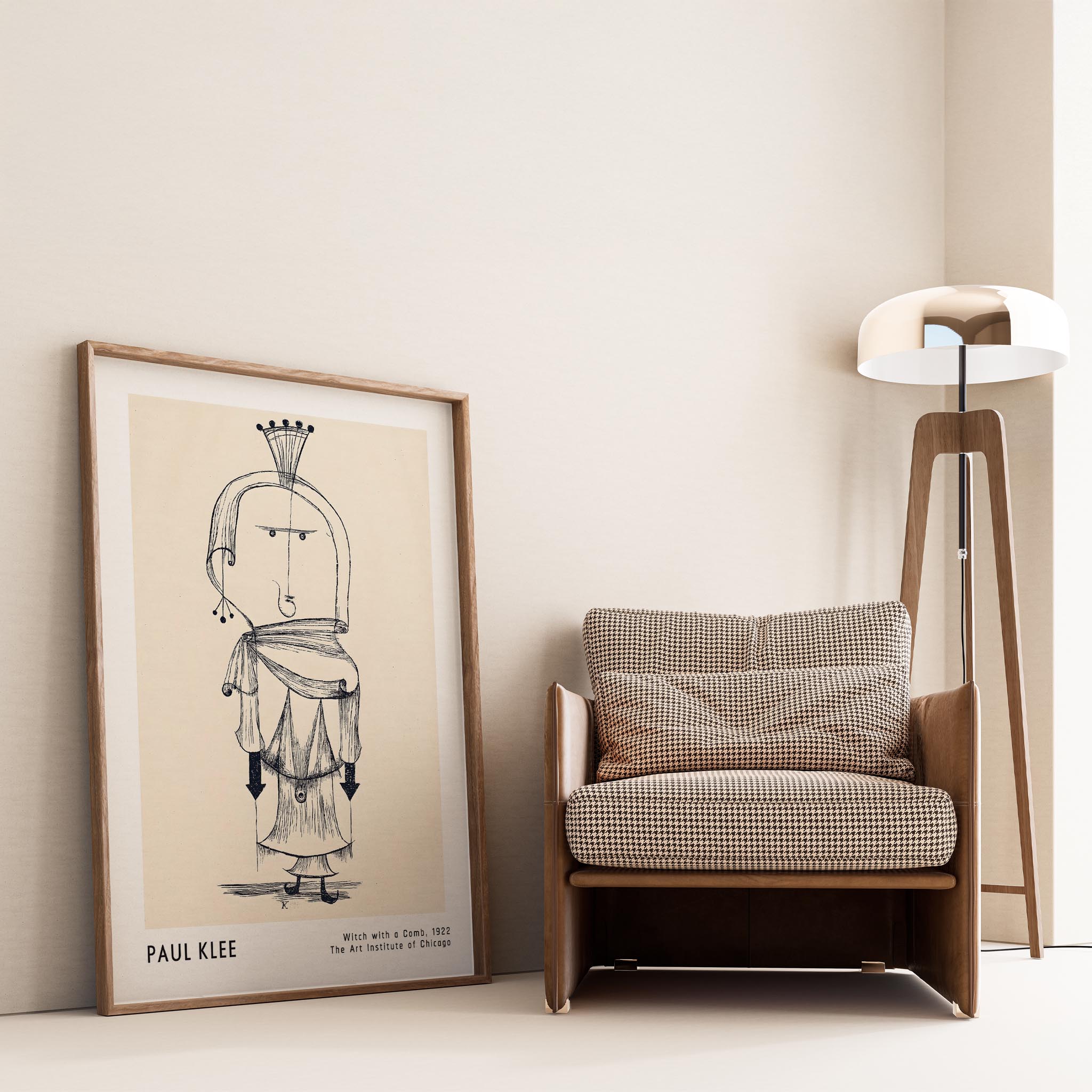 Paul Klee Taraklı Cadı 1922 Suluboya I Duvar Tablosu