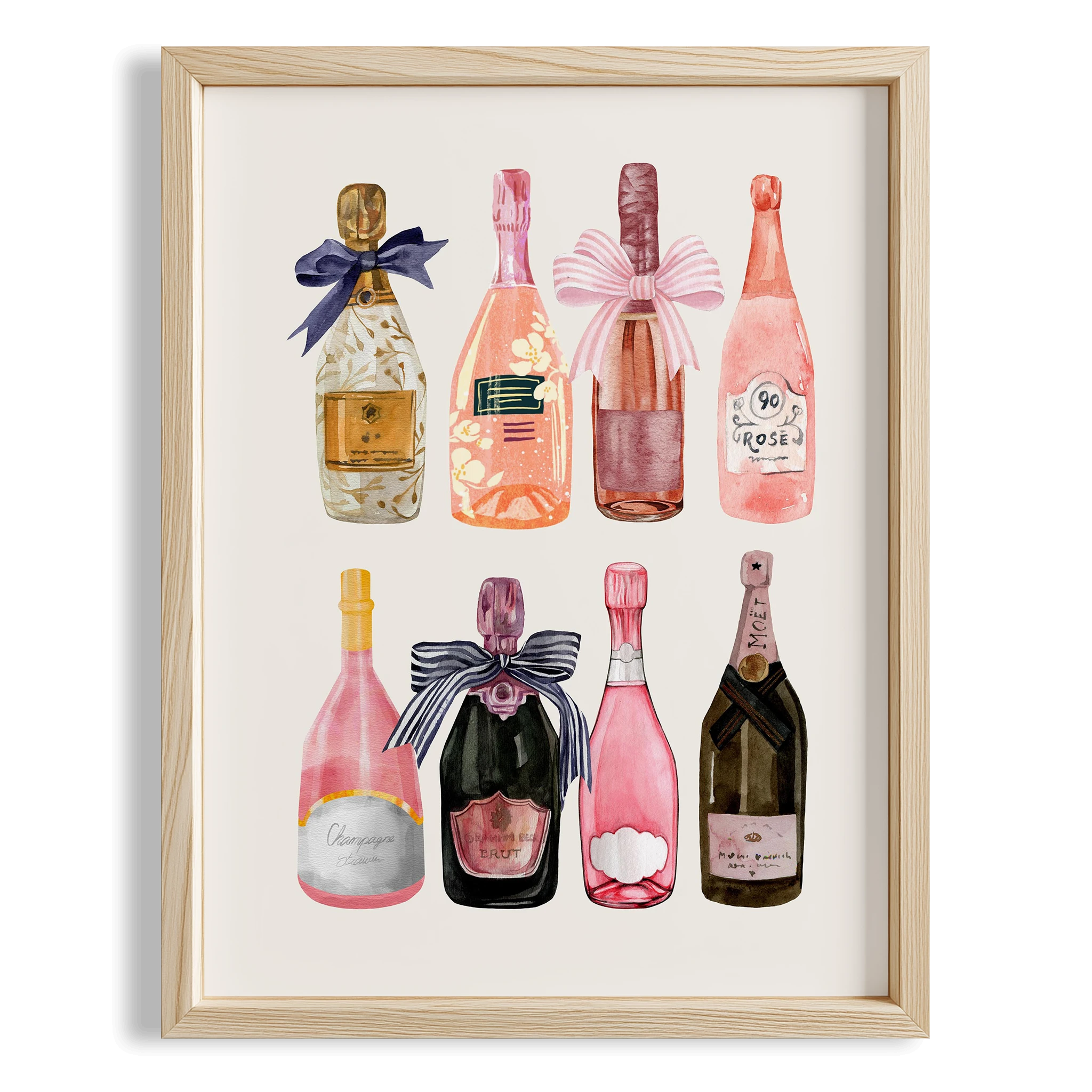 Şampanya Şişeleri Mutfak Duvar Tablosu