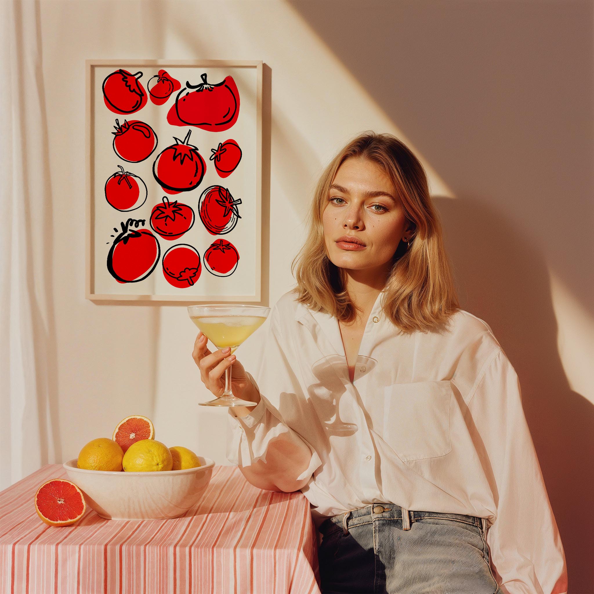 Domates Meyveler Mutfak Duvar Tablosu