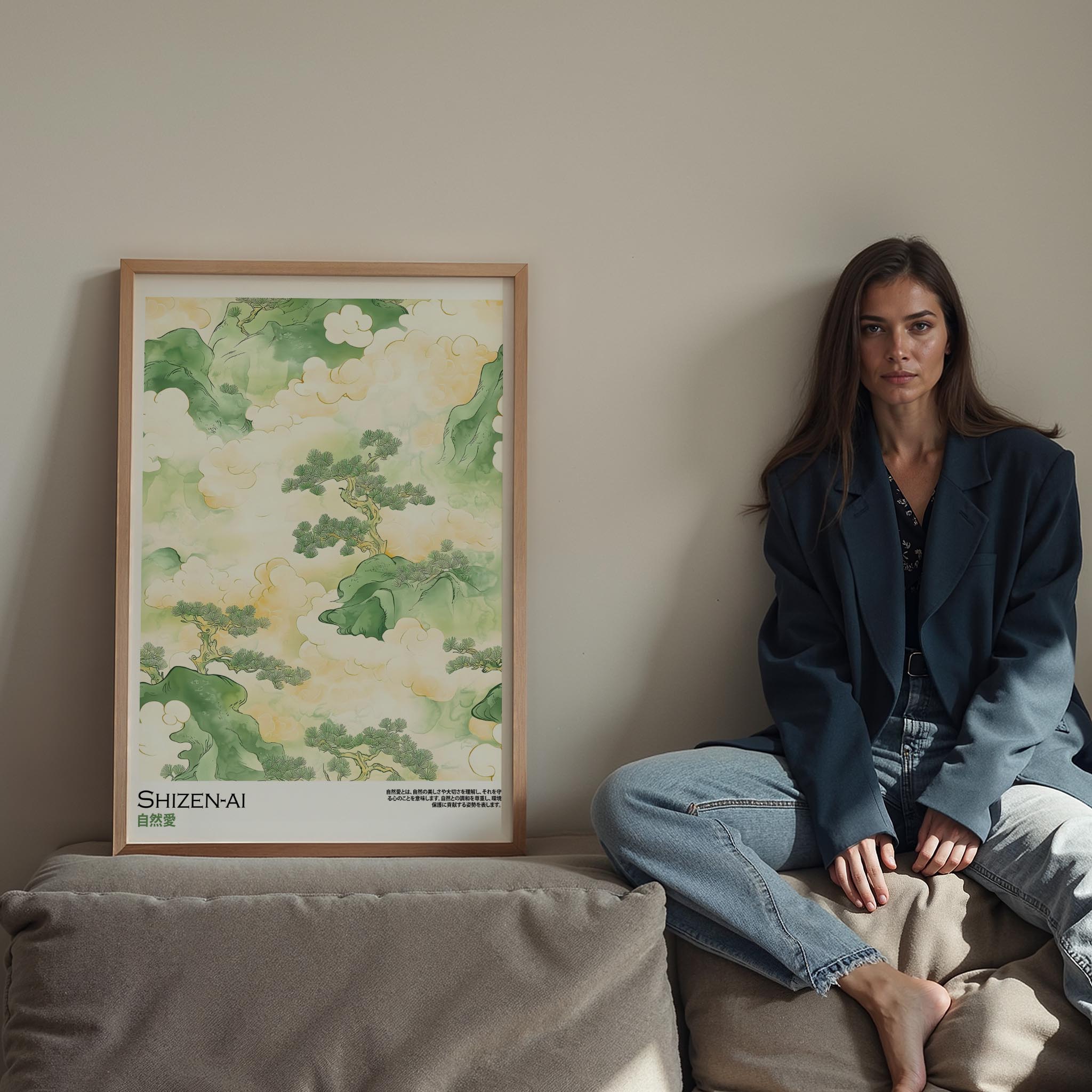 Japandi Yeşil IX - Doğa Sevgisi