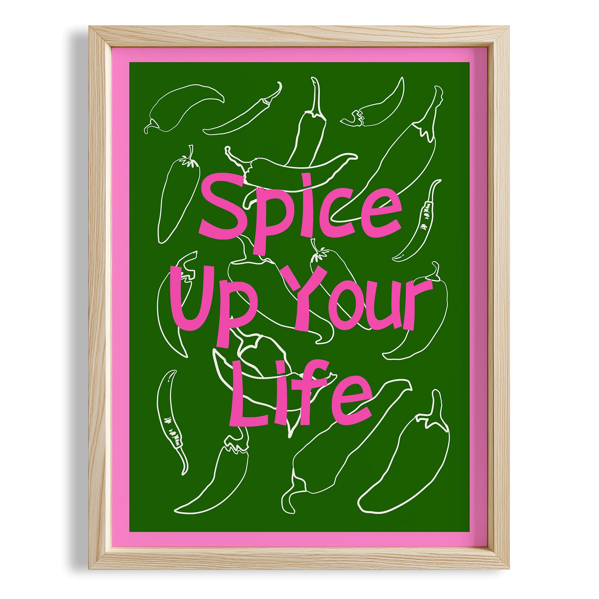 Spice Up Your Life Minimal Çizimler Mutfak Duvar Tablosu