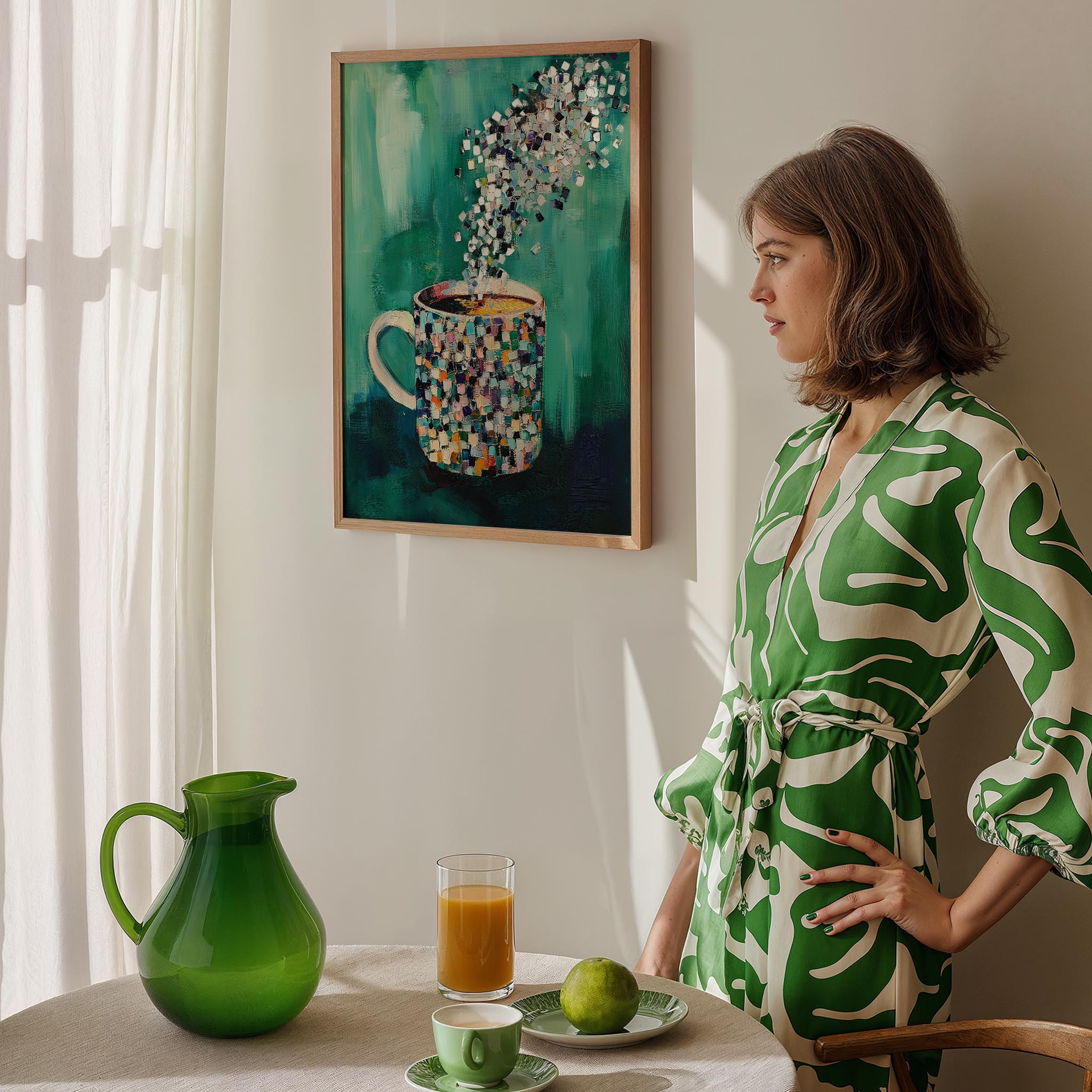 Kahve Fincanı II - Mozaik Zümrüt