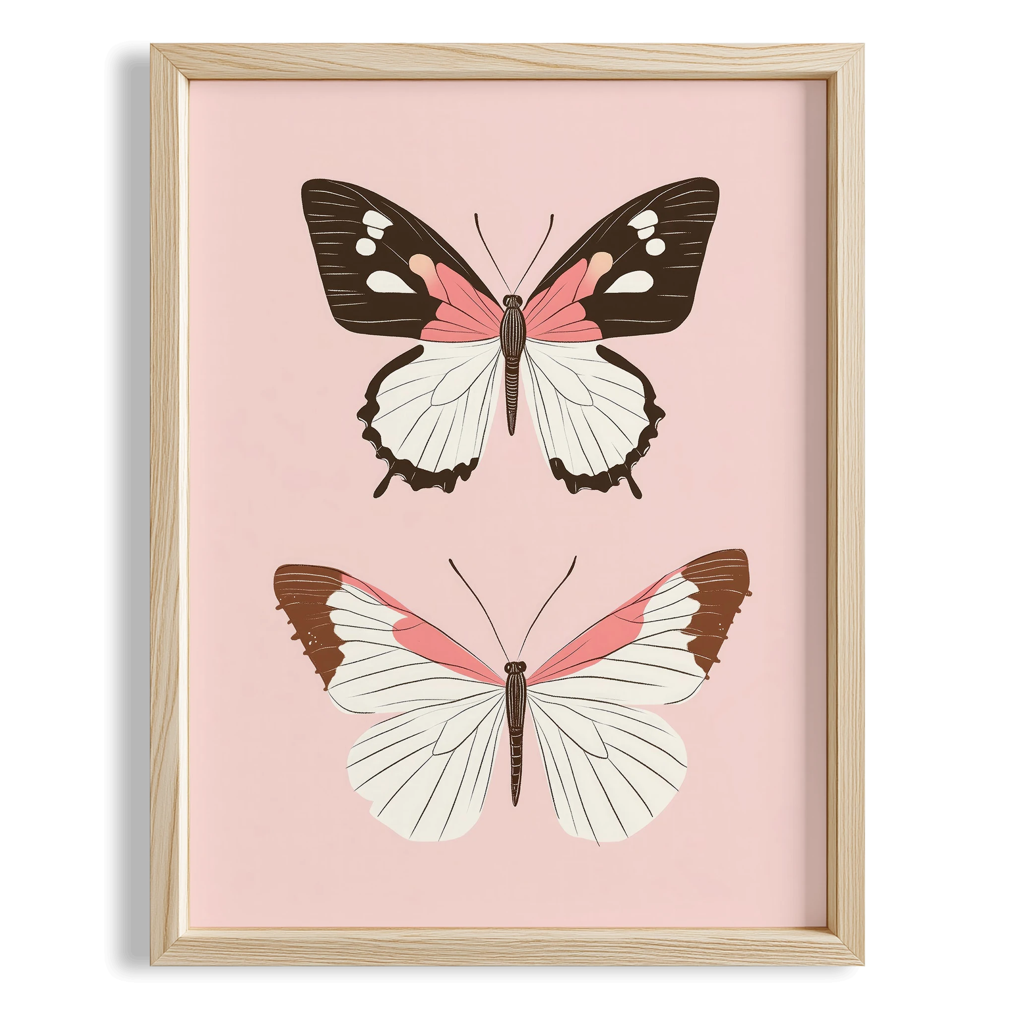 Kelebekler - Pembe Fon