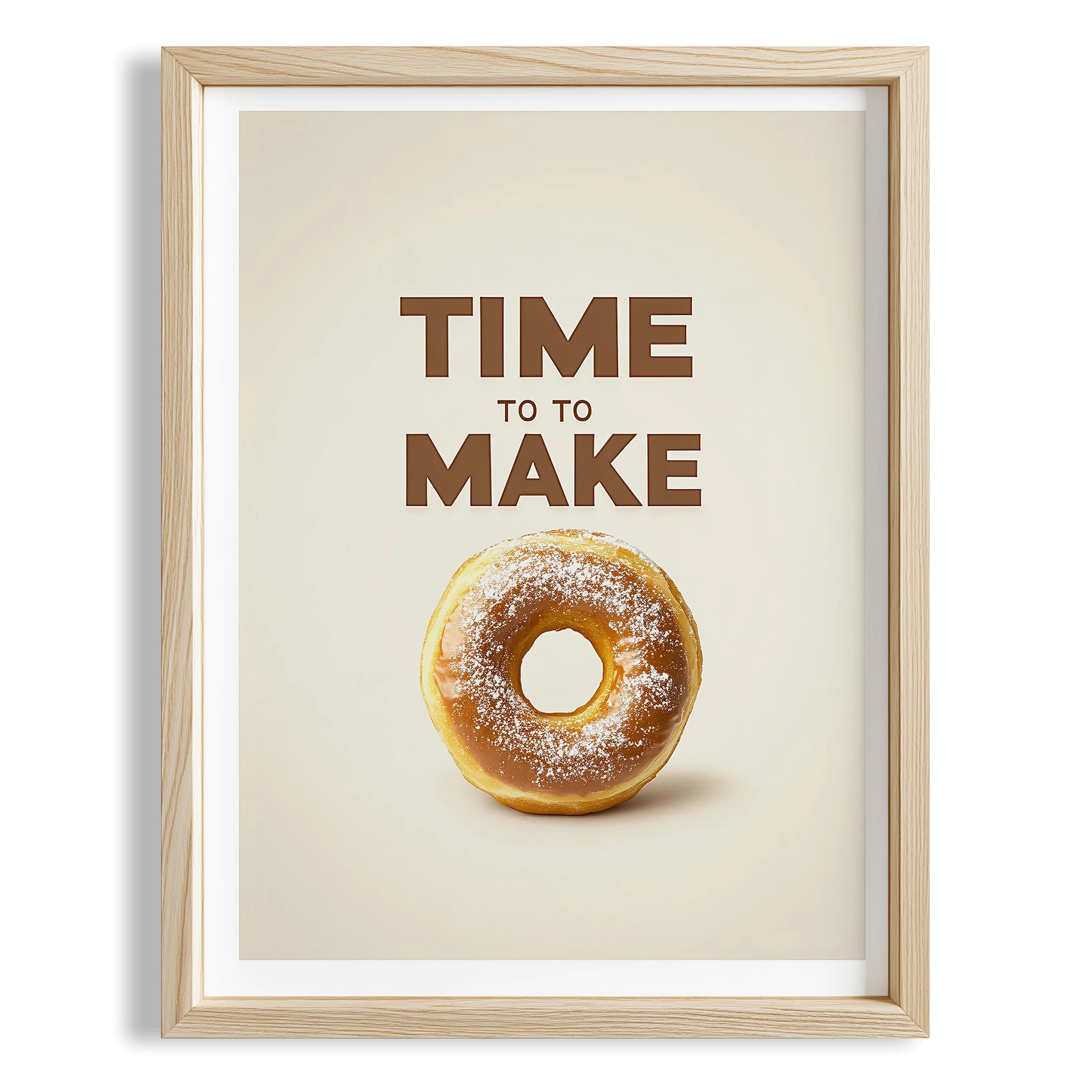 Time To Make Donut Tipografi Mutfak Duvar Tablosu