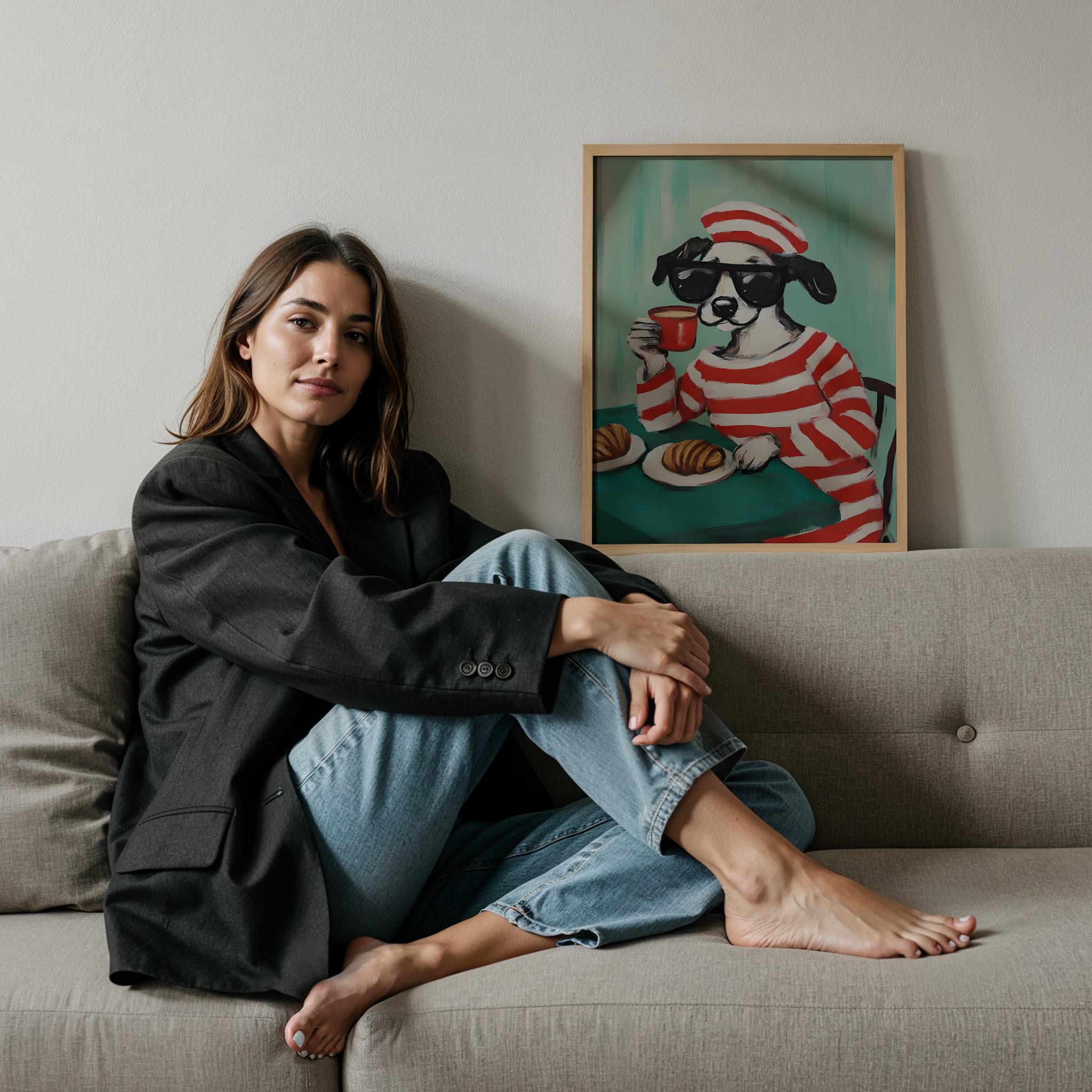 Köpek Portresi I - Çizgili Barista