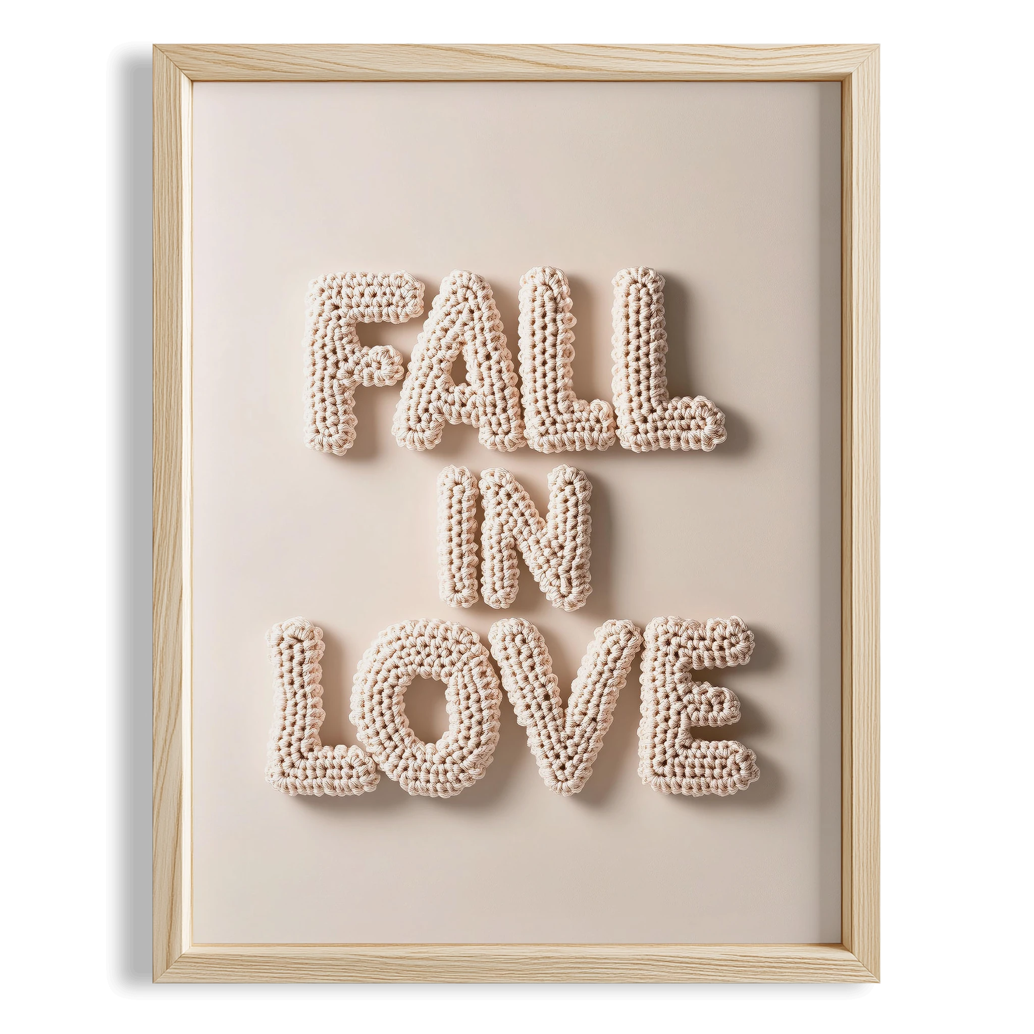 Fall in Love Tipografi Maximalist - Duvar Tablosu