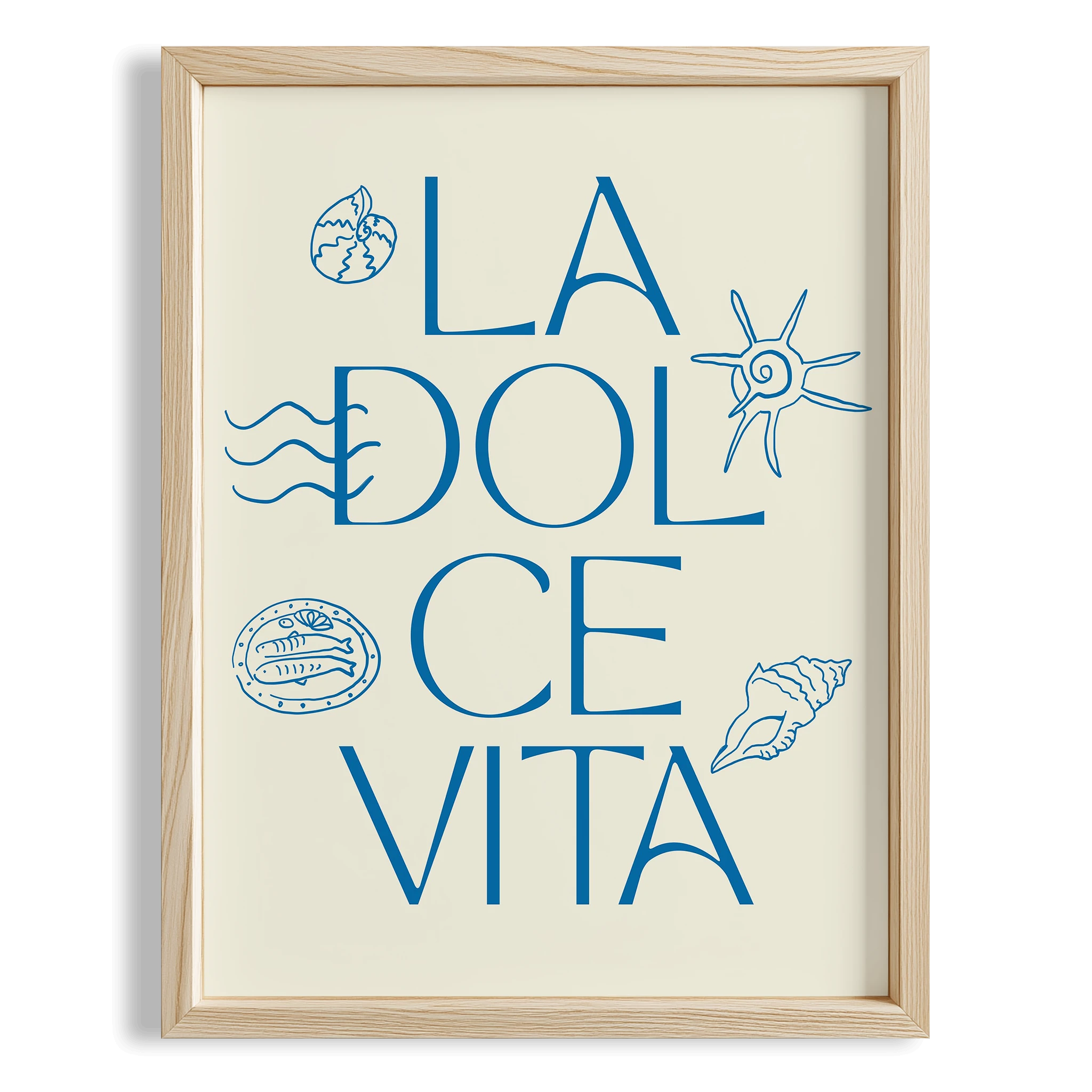 La Dolce Vita İtalyanca Tipografi Mutfak Duvar Tablosu II