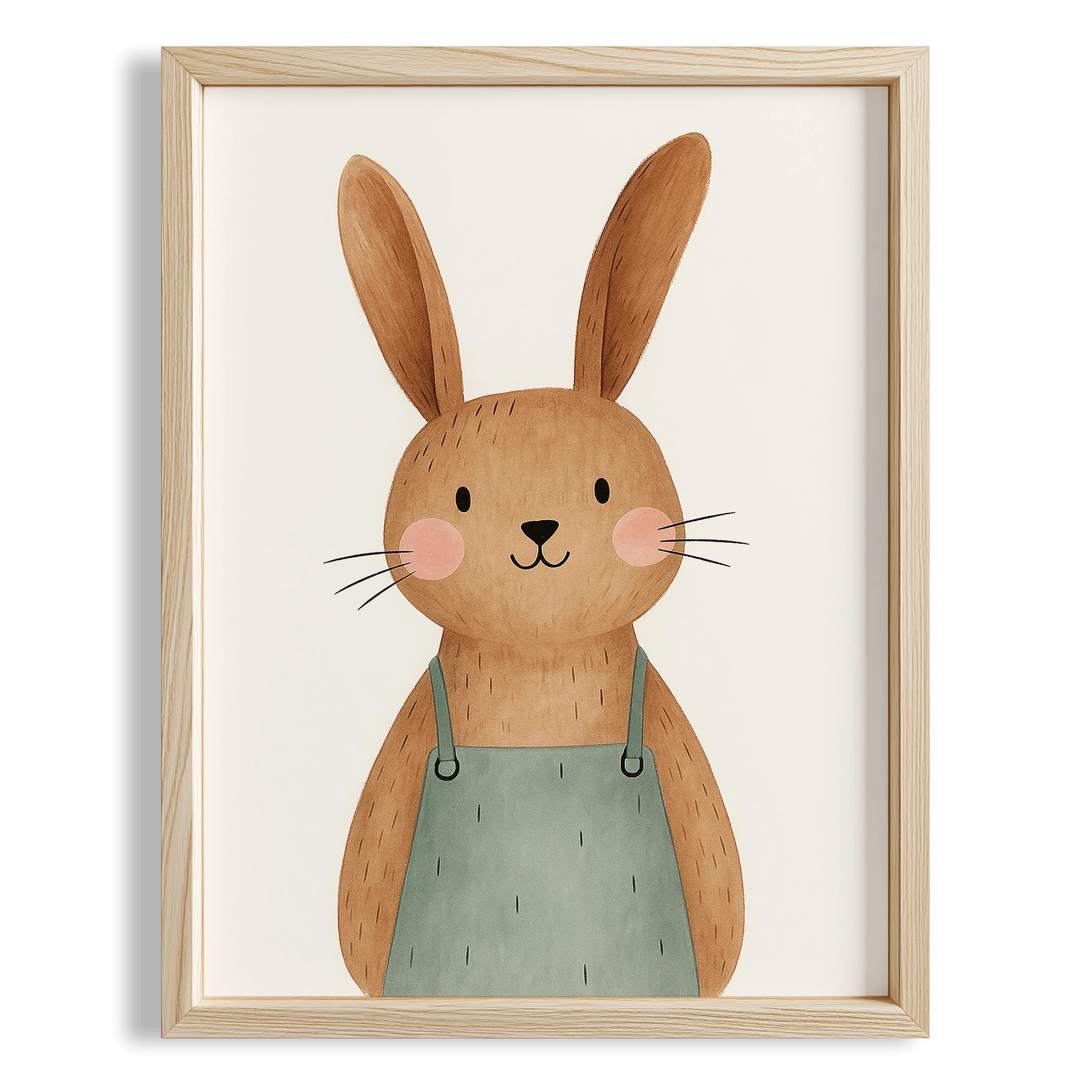 Sevimli Tavşan Hayvan Temalı Çocuk Odası Ahşap Tablo I