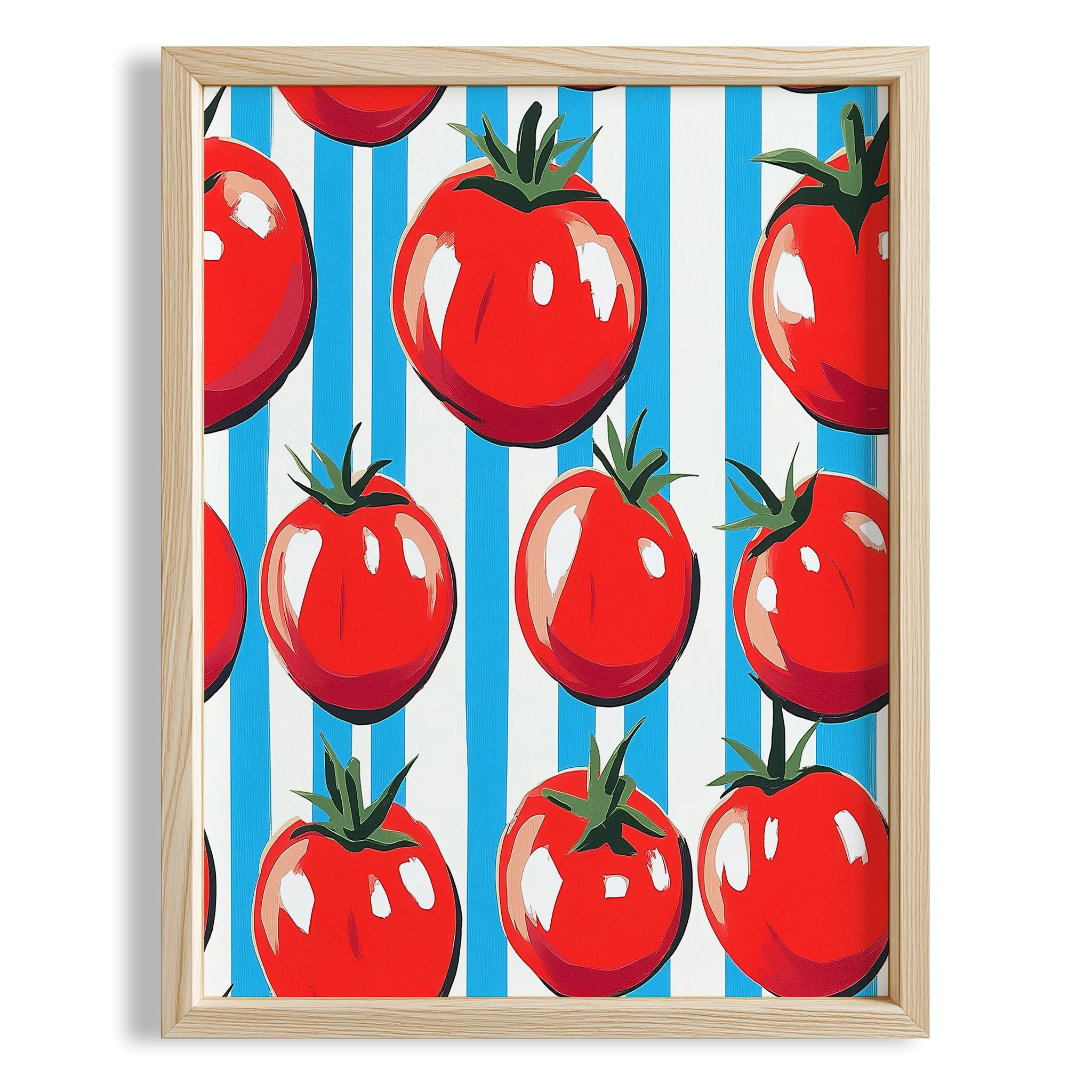 Salkım Domates I Retro Pop Art Mutfak Duvar Tablosu