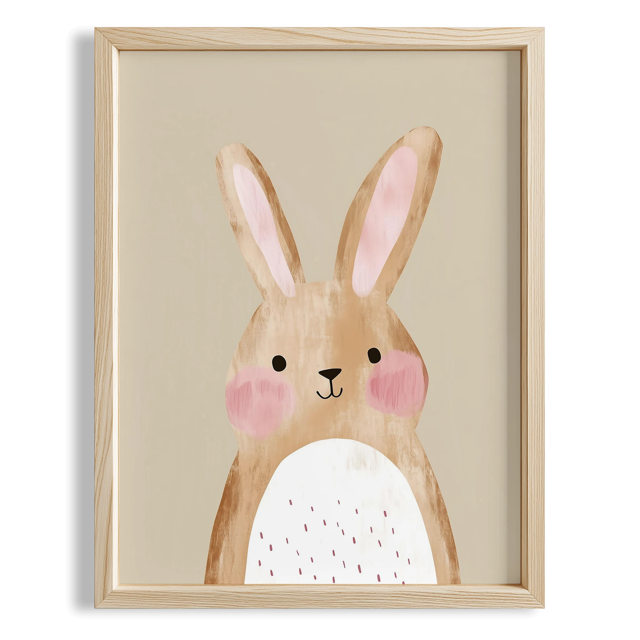 Bohem Sevimli Tavşan Kız Çocuk Odası Ahşap Tablo