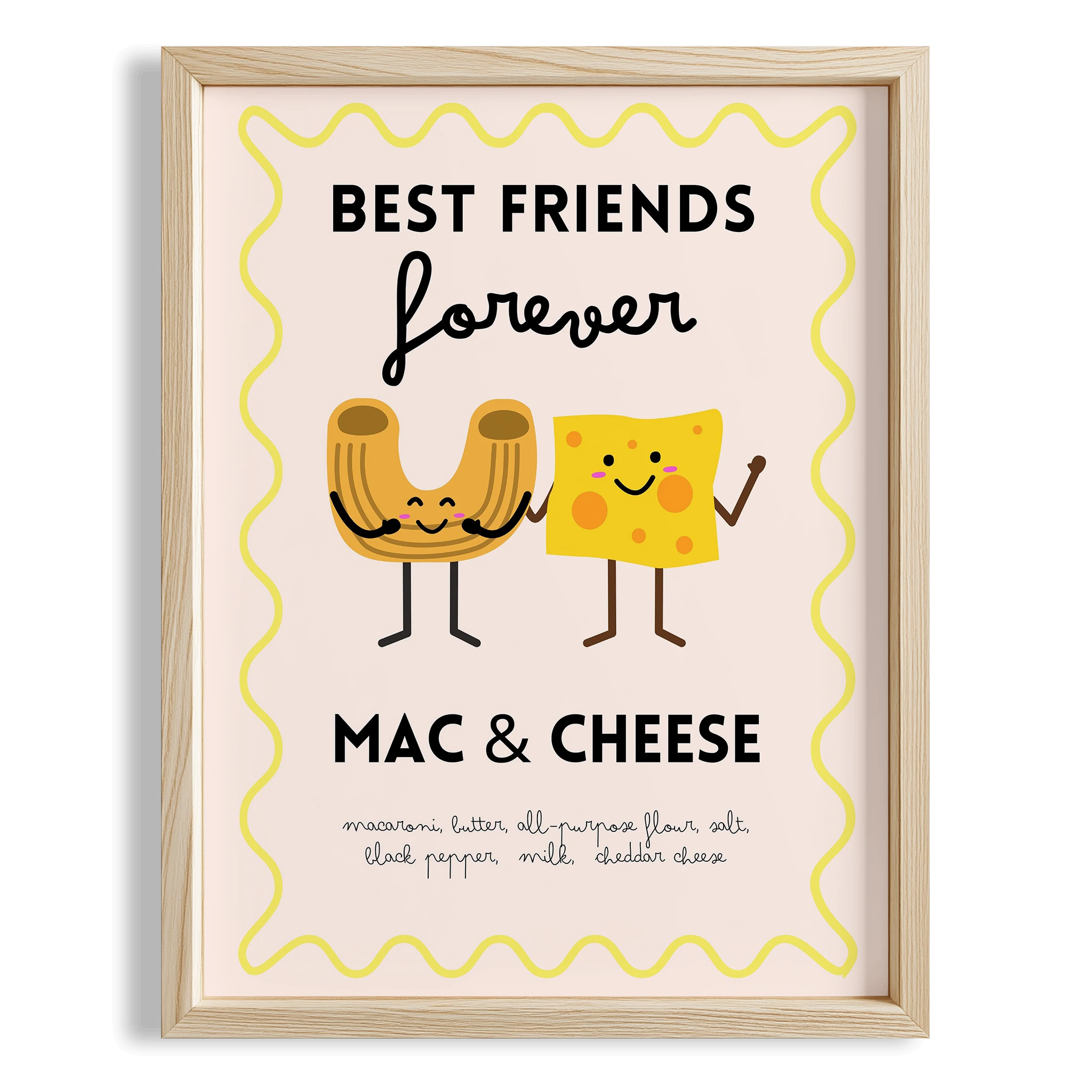 Macaroni & Cheese Ebedi Dostluk Mutfak Duvar Tablosu II