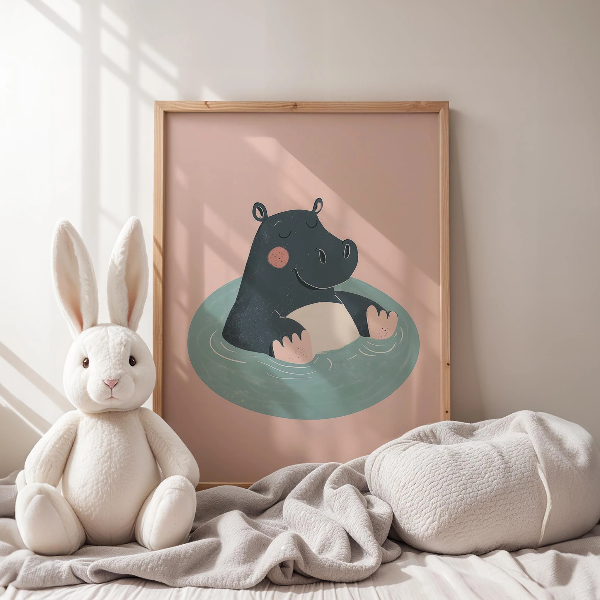 Yüzen Gergedan - Pembe Fon