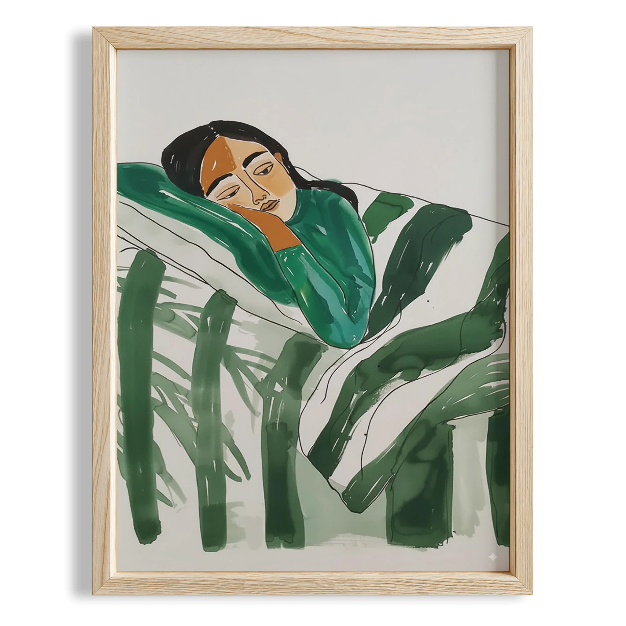 Kadın Portre XV - Çizgili