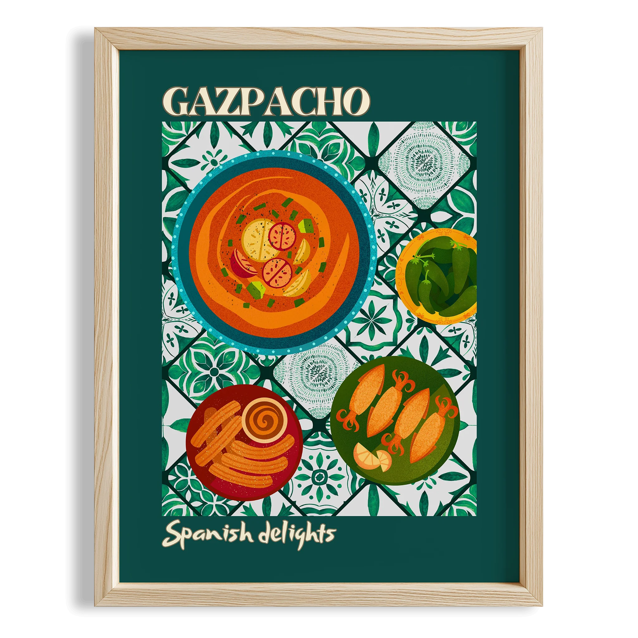 Gazpacho Verde İspanya Koleksiyonu Mutfak Duvar Tablosu