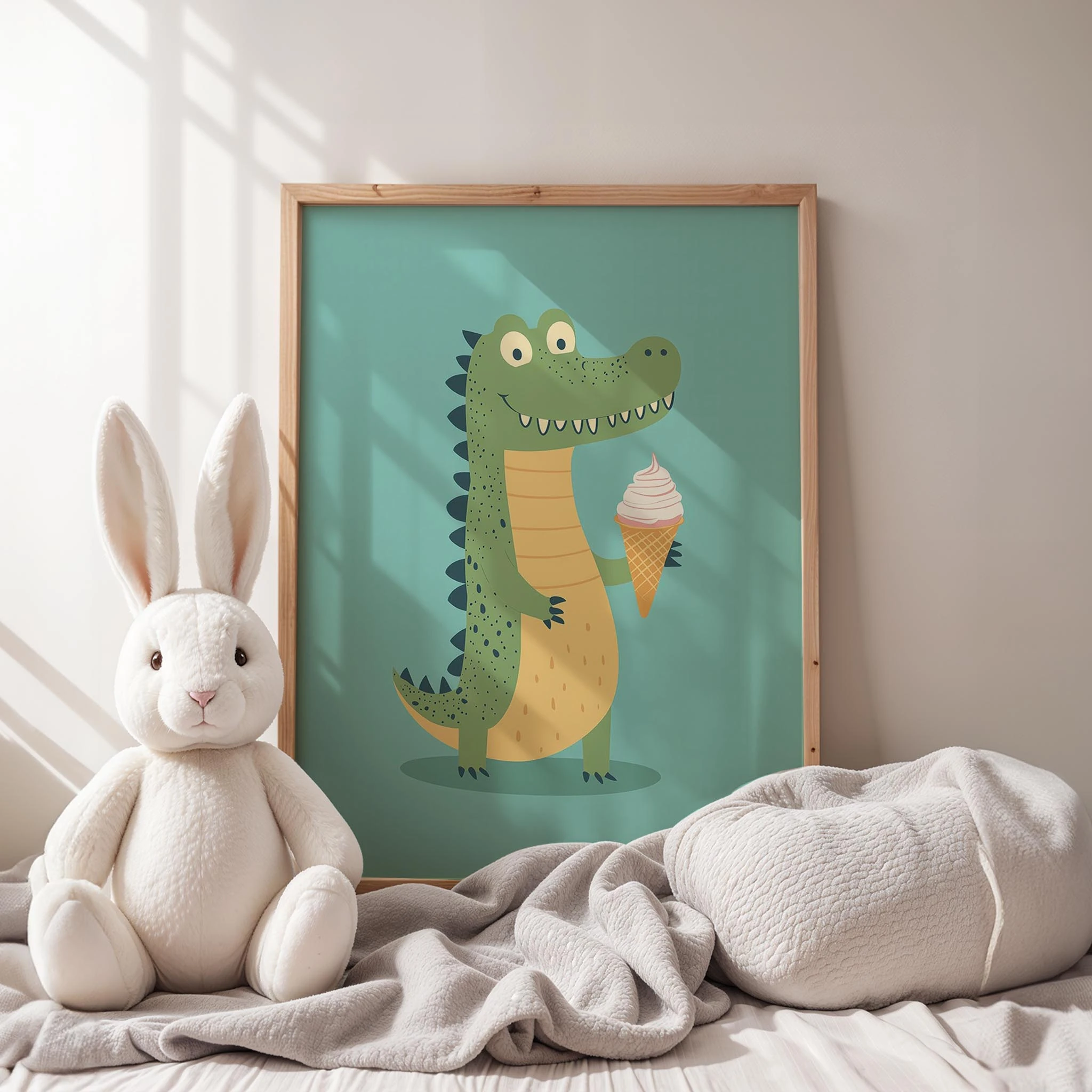 Dondurma Seven Timsah - Mavi Fon