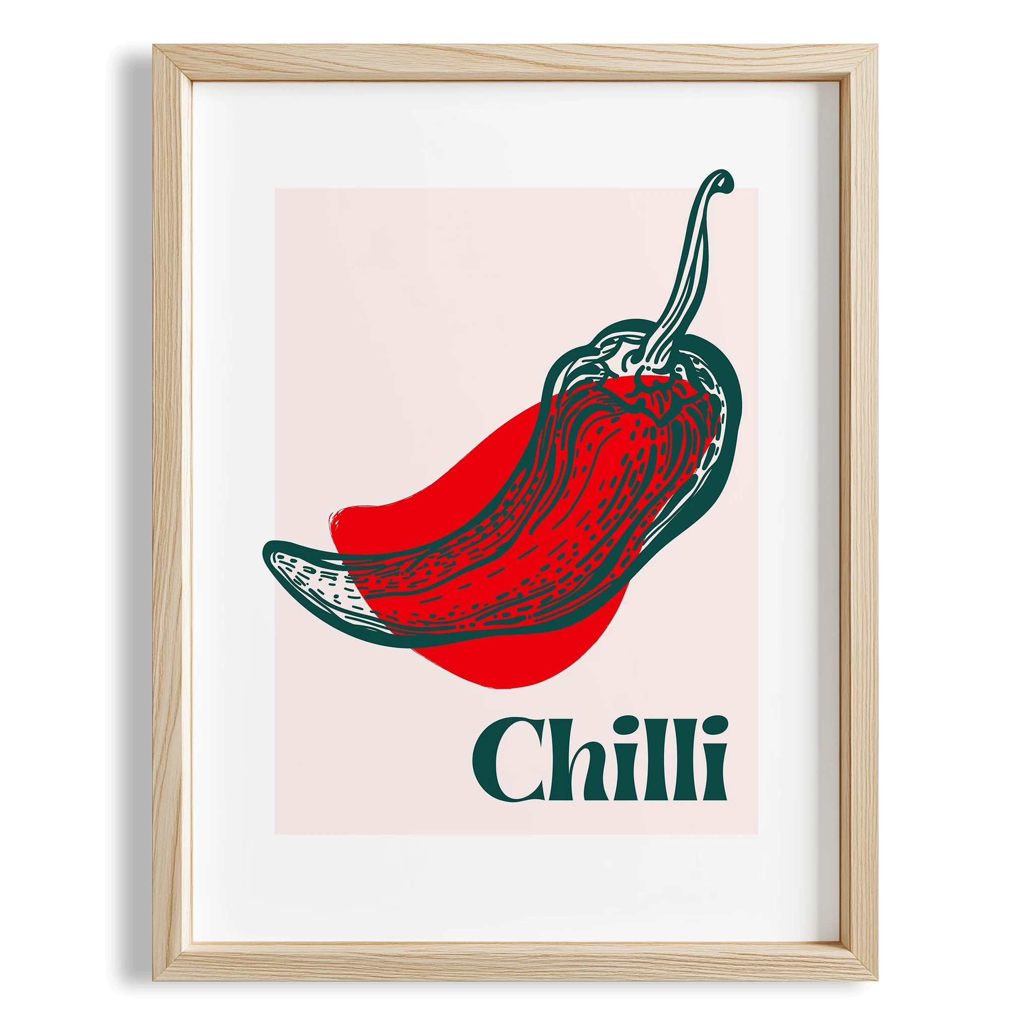 Chilli Acı Biber Sebzeler Mutfak Duvar Tablosu