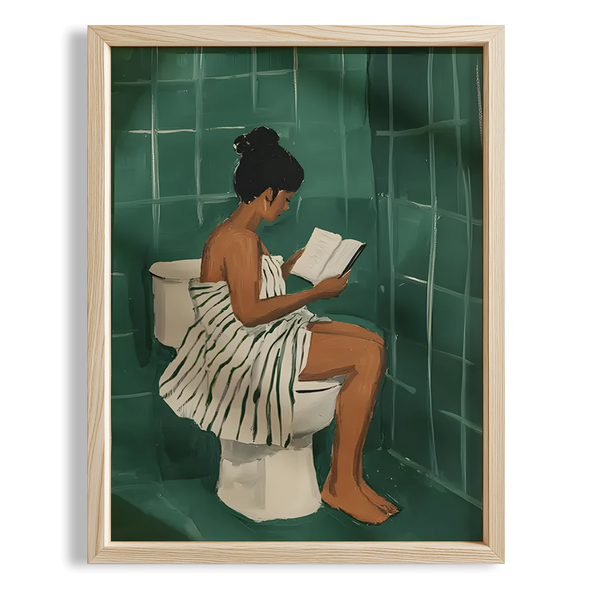 Banyo Okuması I - Yeşil Fayans