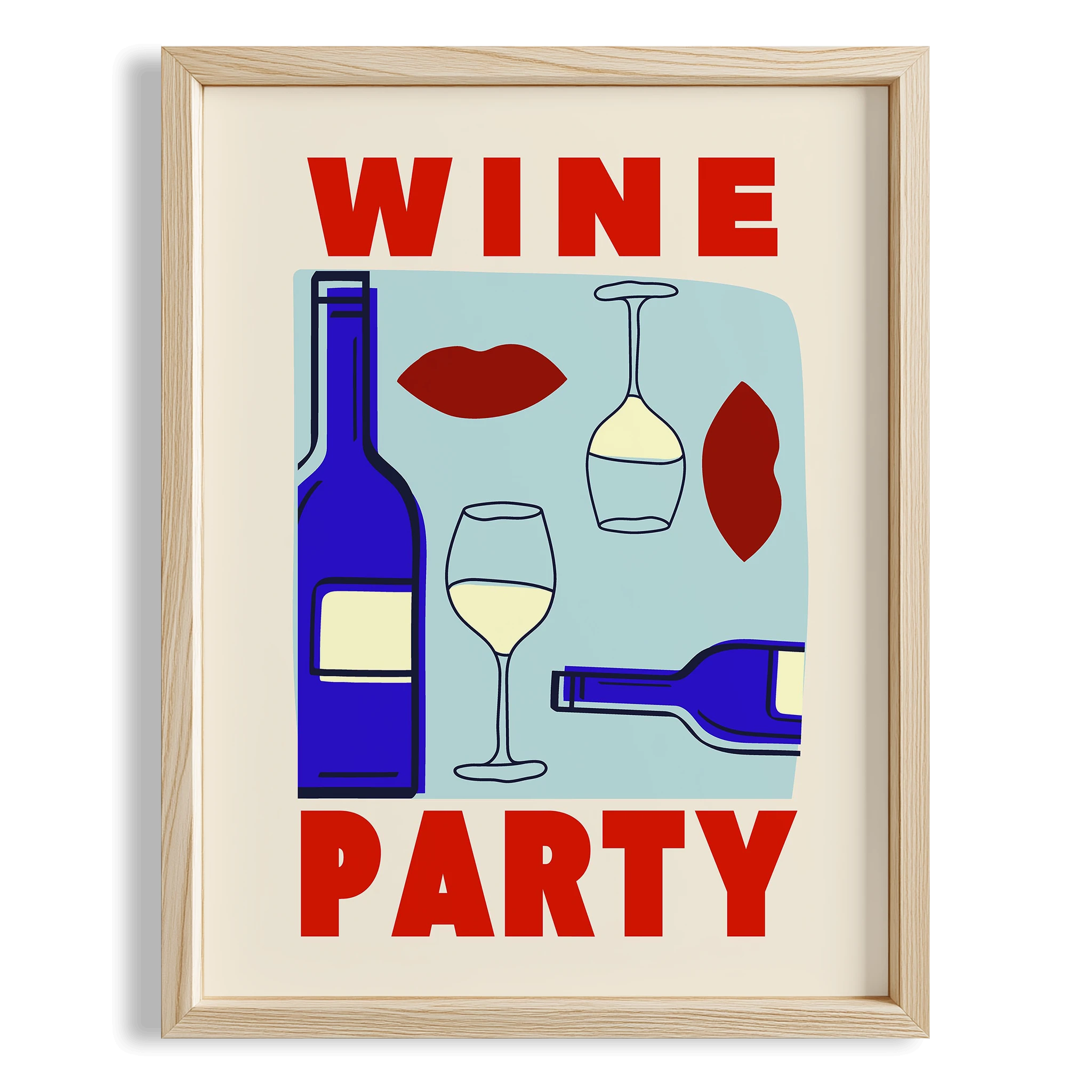 Şarap Partisi Kokteyller Mutfak Duvar Tablosu