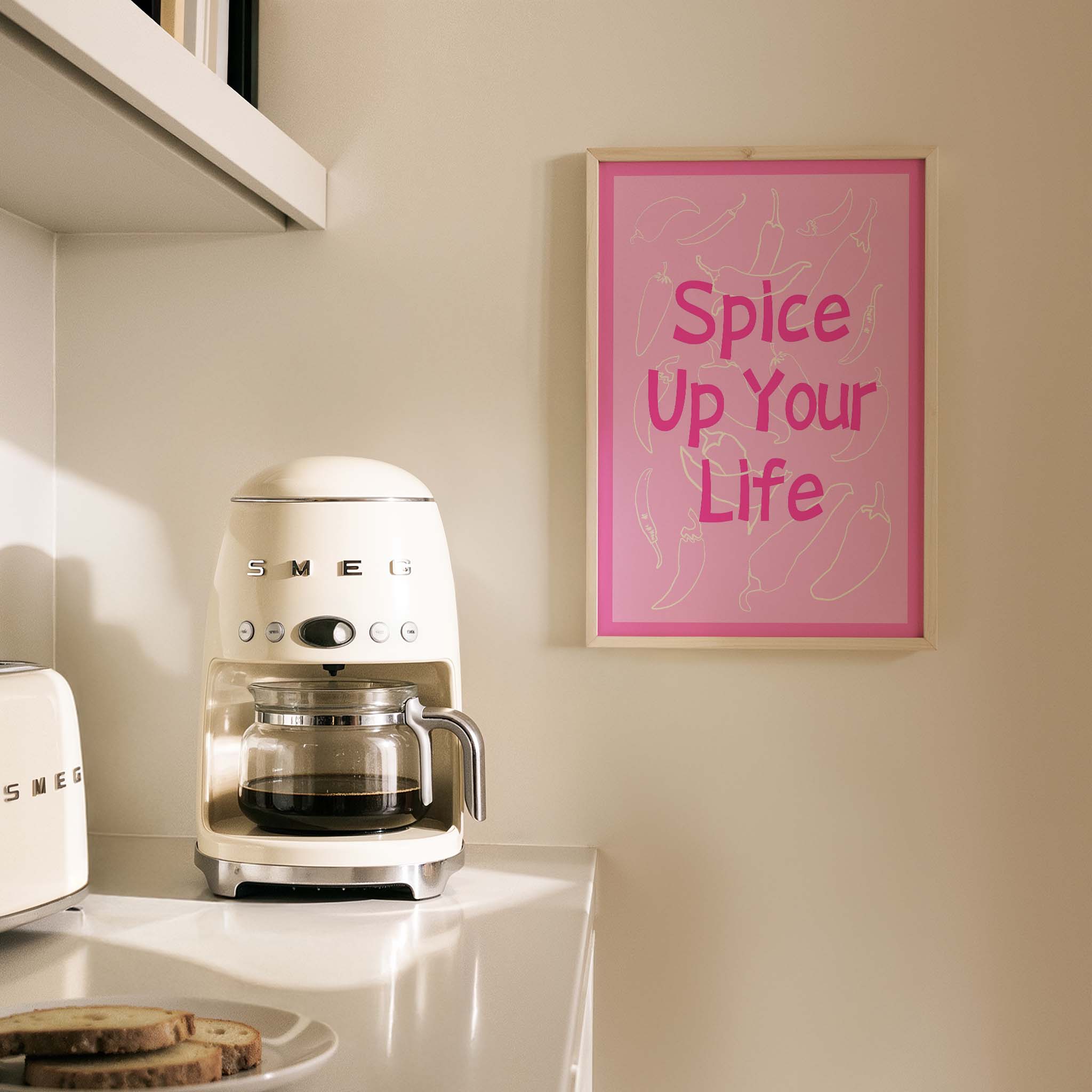 Spice Up Your Life Minimal Çizimler Mutfak Duvar Tablosu II