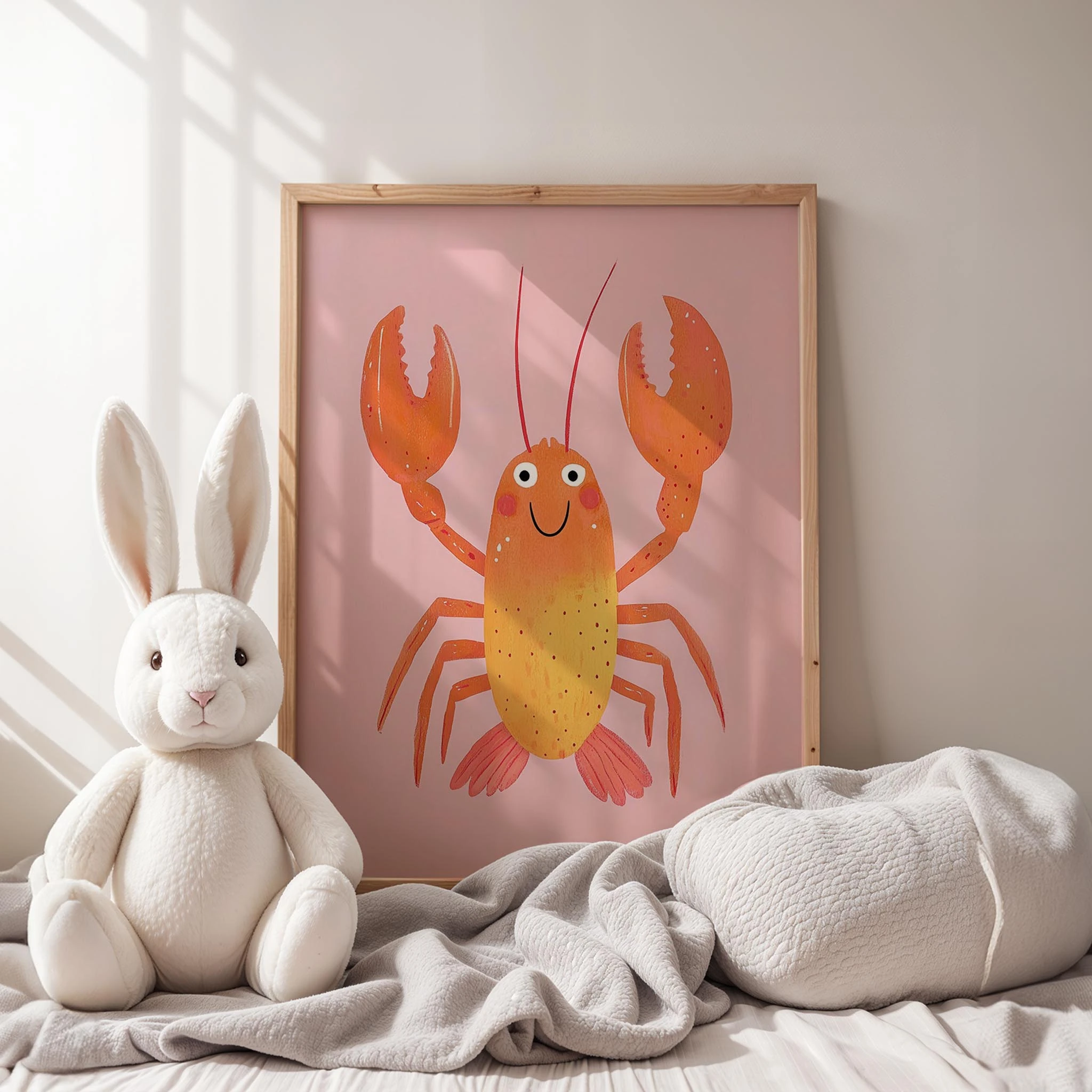 Sevimli Istakoz - Pembe Fon